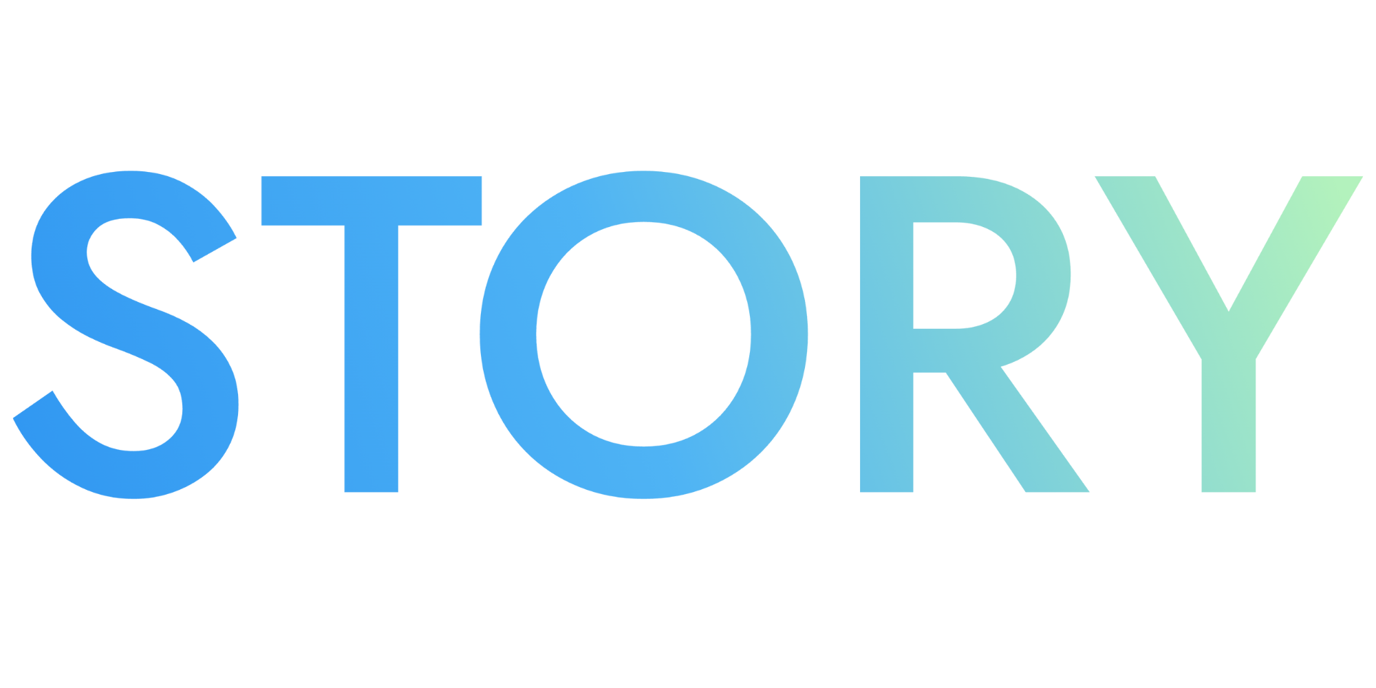 Stylized gradient text spelling 'STORY' with a blue background at the bottom.