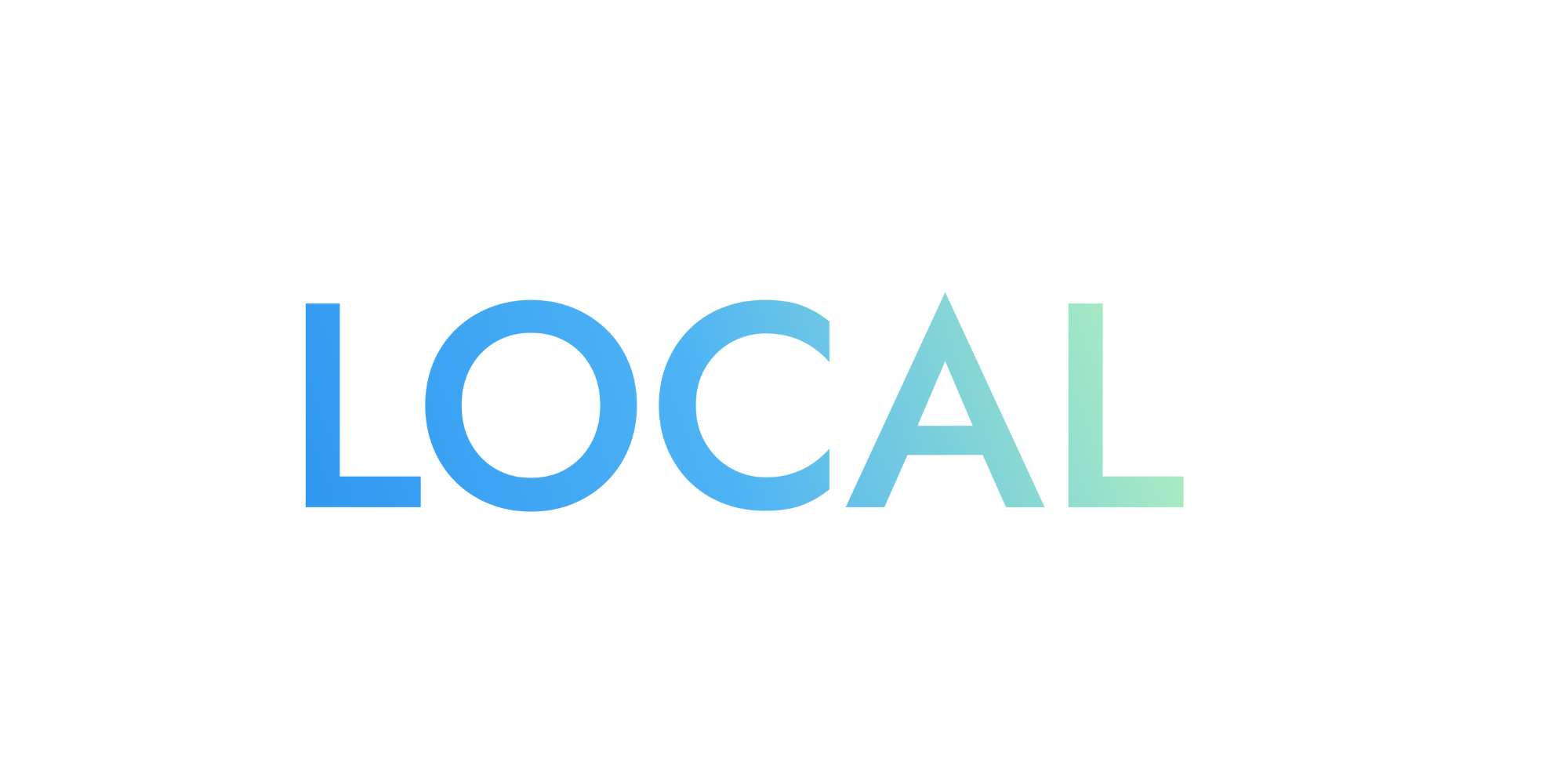 The word 'LOGO' written in large, gradient-colored uppercase letters with a futuristic style, against a black background.