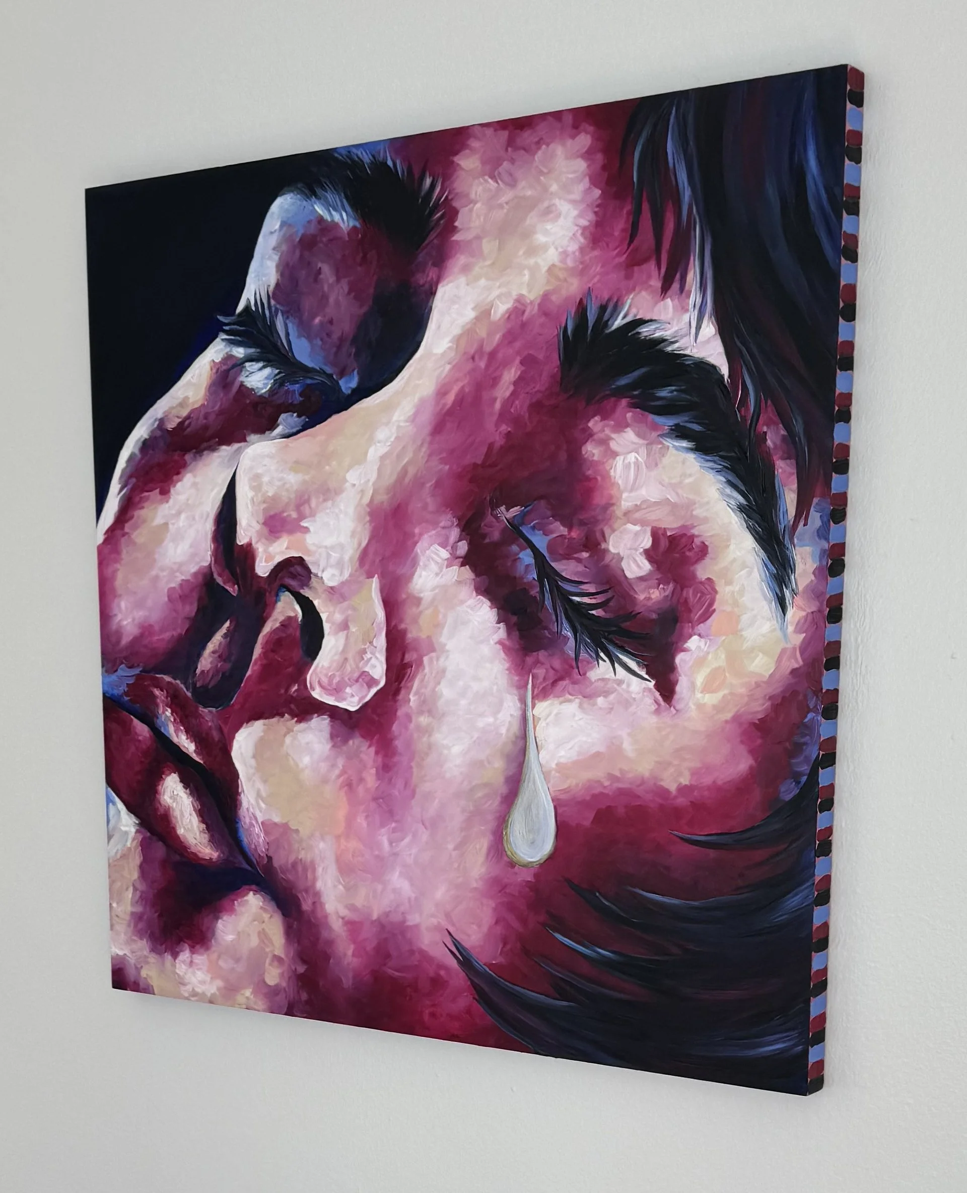 'Falling into Innocence'
Dimensions: 36in x 36in
Materials: Acrylic paint on wood board