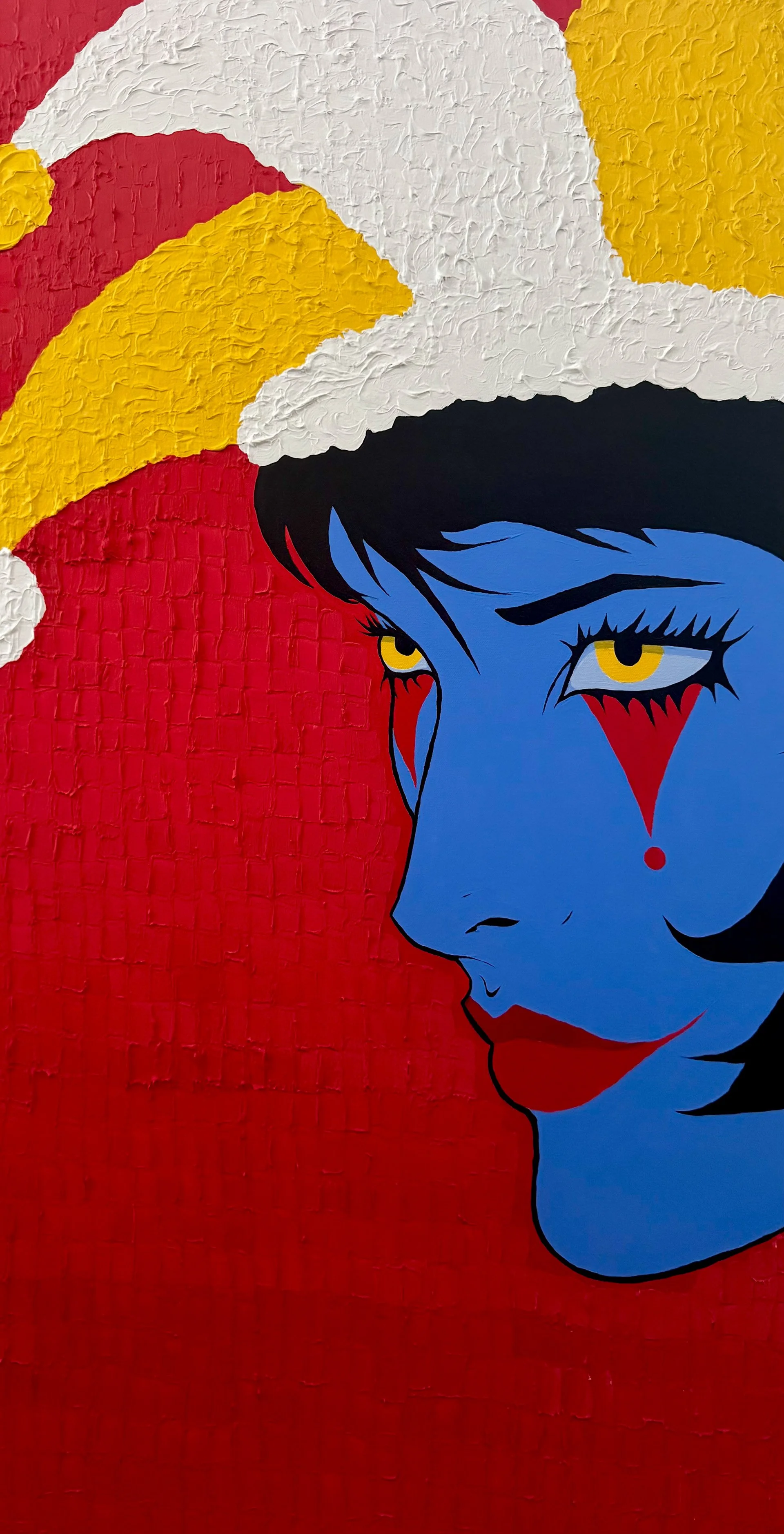 'Your Dream Girls' Dream Girl'
Dimensions: 24in x 48in
Materials: Acrylic Paint and modeling paste on canvas