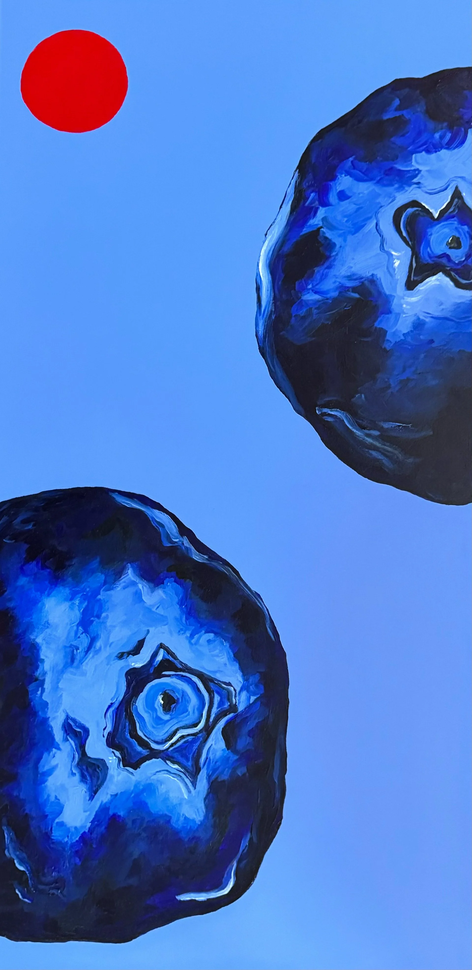 'Hunted: Beauty in Blue'
Dimensions: 24in x 48in
Materials: Acrylic Paint on canvas