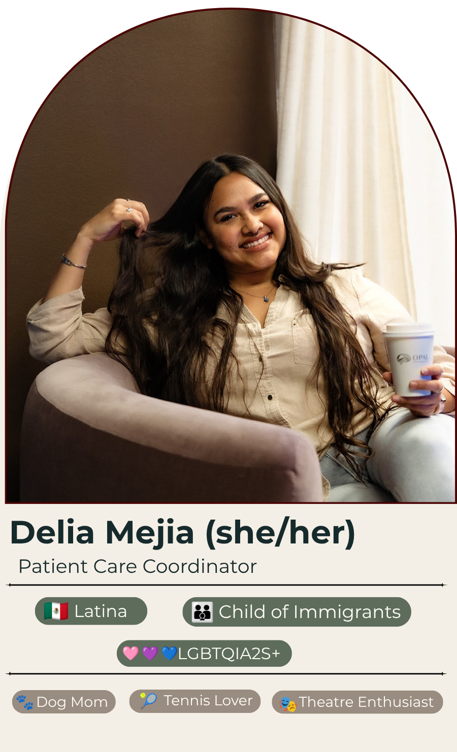 Delia Mejia, Patient Care Coordinator at Opal Psychological in La Jolla, CA