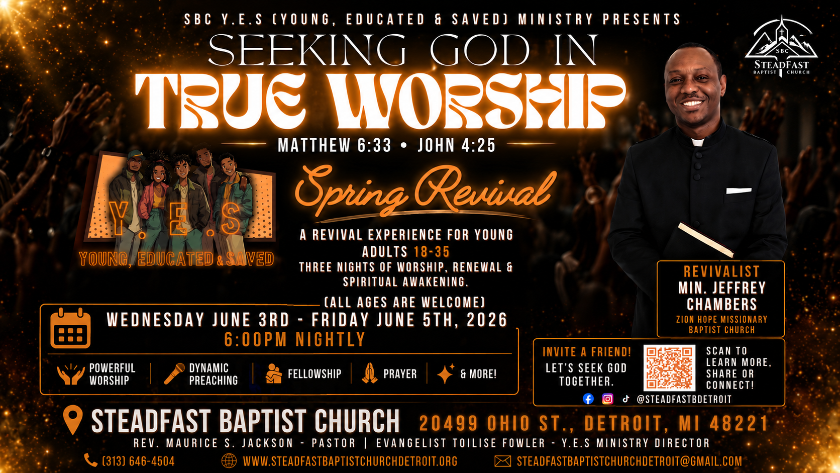 y.e.s ministry 3 day spring revival