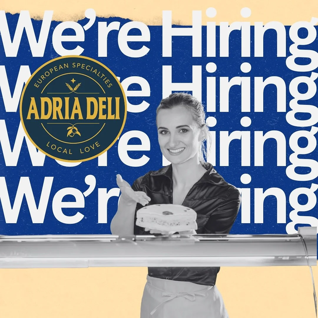 🥪 WE&rsquo;RE HIRING! 🥪

Adria Deli is looking for awesome people to join our team! 💛
If you&rsquo;re friendly, reliable, and love working with food (and people!) &mdash; we want to hear from you.

✨ Full-time or part-time positions available
✨ Gr