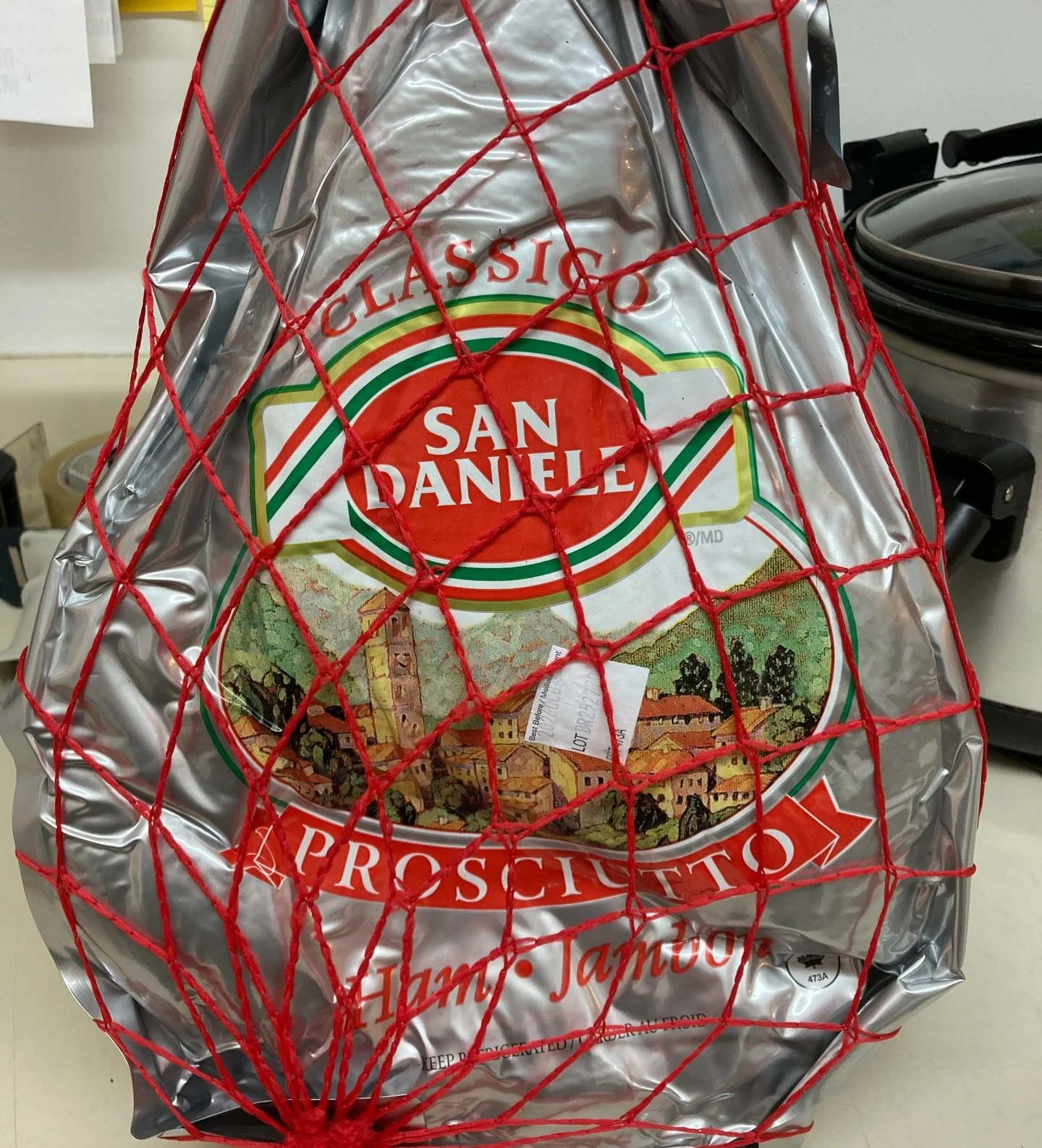 LONG OVERDUE! After weeks of no shows look what has finally arrived! 

San Daniele Prosciutto has hit the shelf! Silky, delicate, and perfectly aged, this is the real deal straight from Italy.

Perfect for antipasto boards, panini, or simply enjoyed 