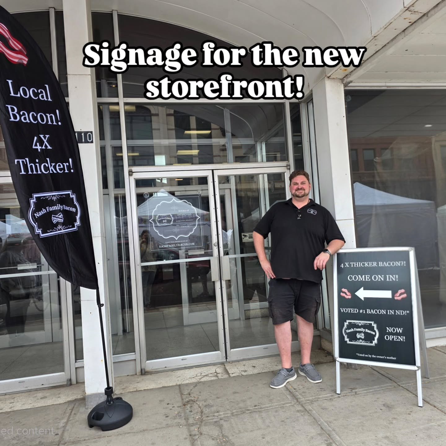 Mom and Christina came by to help clean up the storefront! We also got some signage prepared for opening tomorrow!