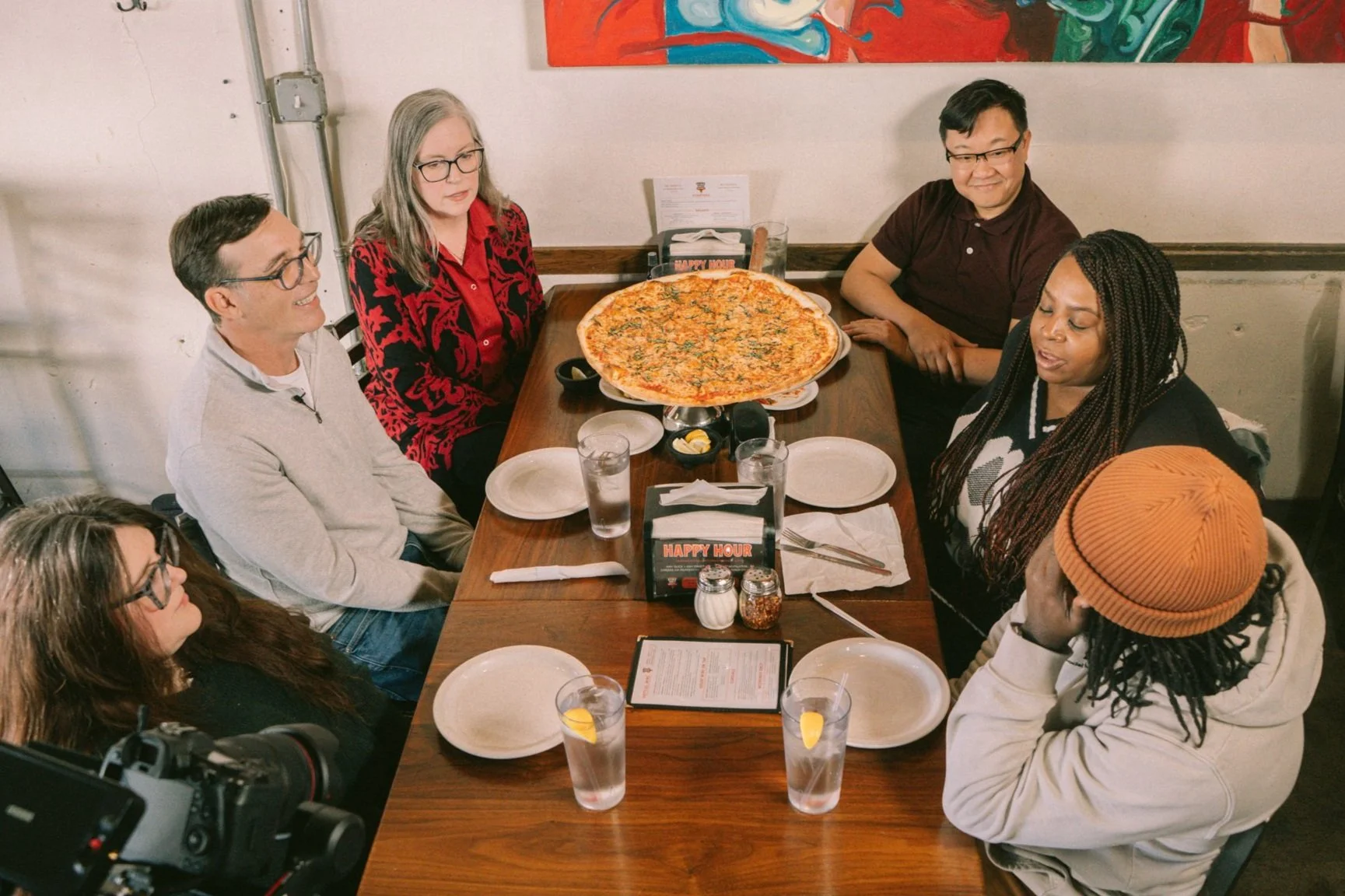 Empower Tennessee staff at Five Points Pizza with Dave and Justin
