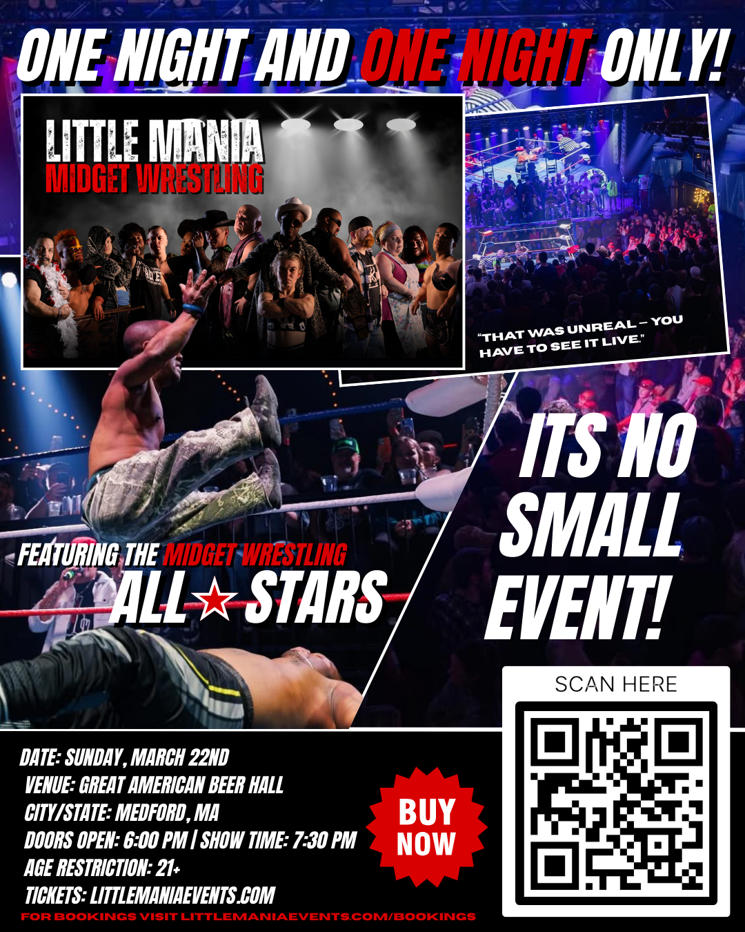 Little Manaia Midget Wrestling at the Great American Beer Hall