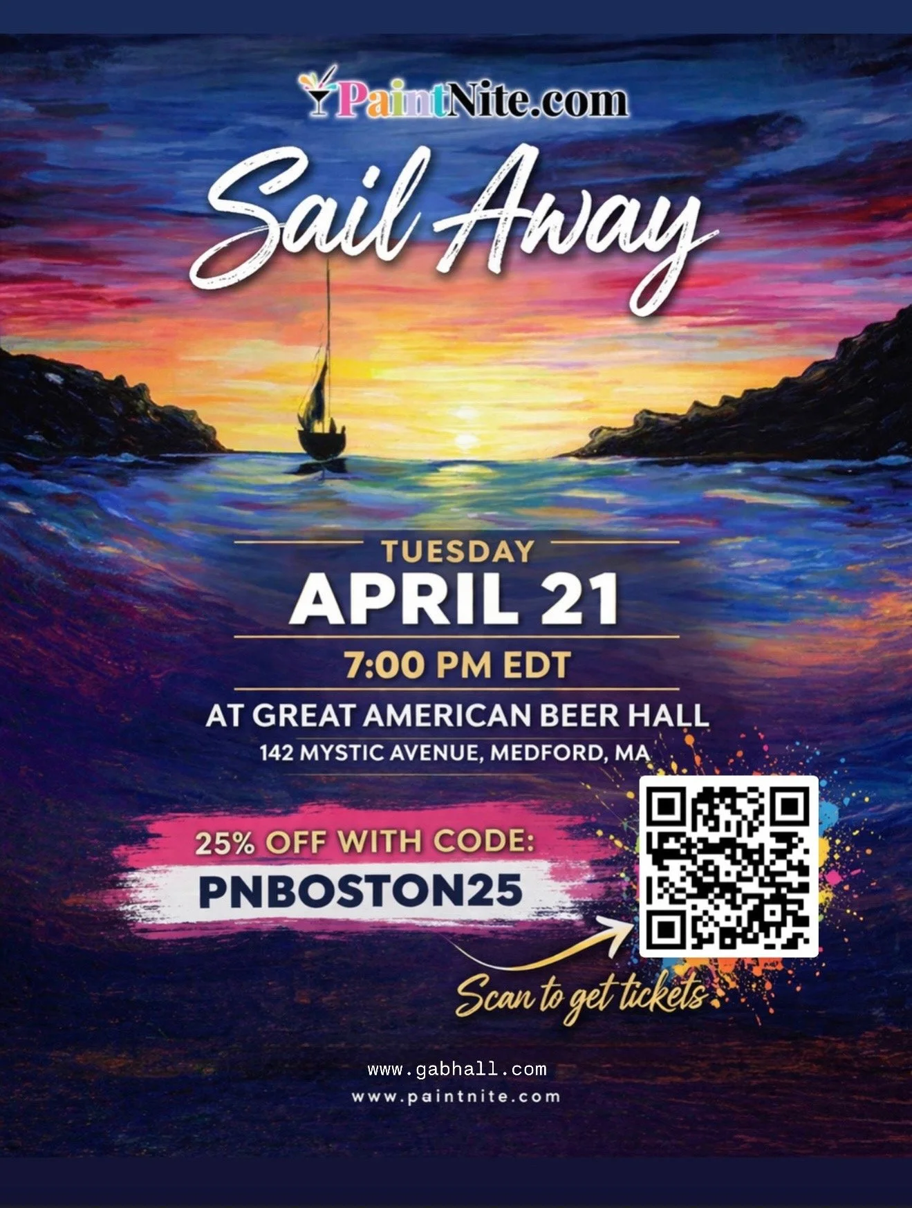 Paint Night Paint Nite Great American Beer Hall Discount tuesday activities things to do in boston