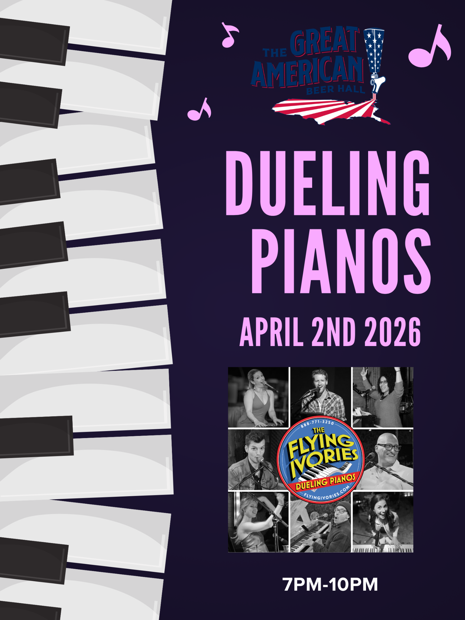 dueling pianos at the great american beer hall