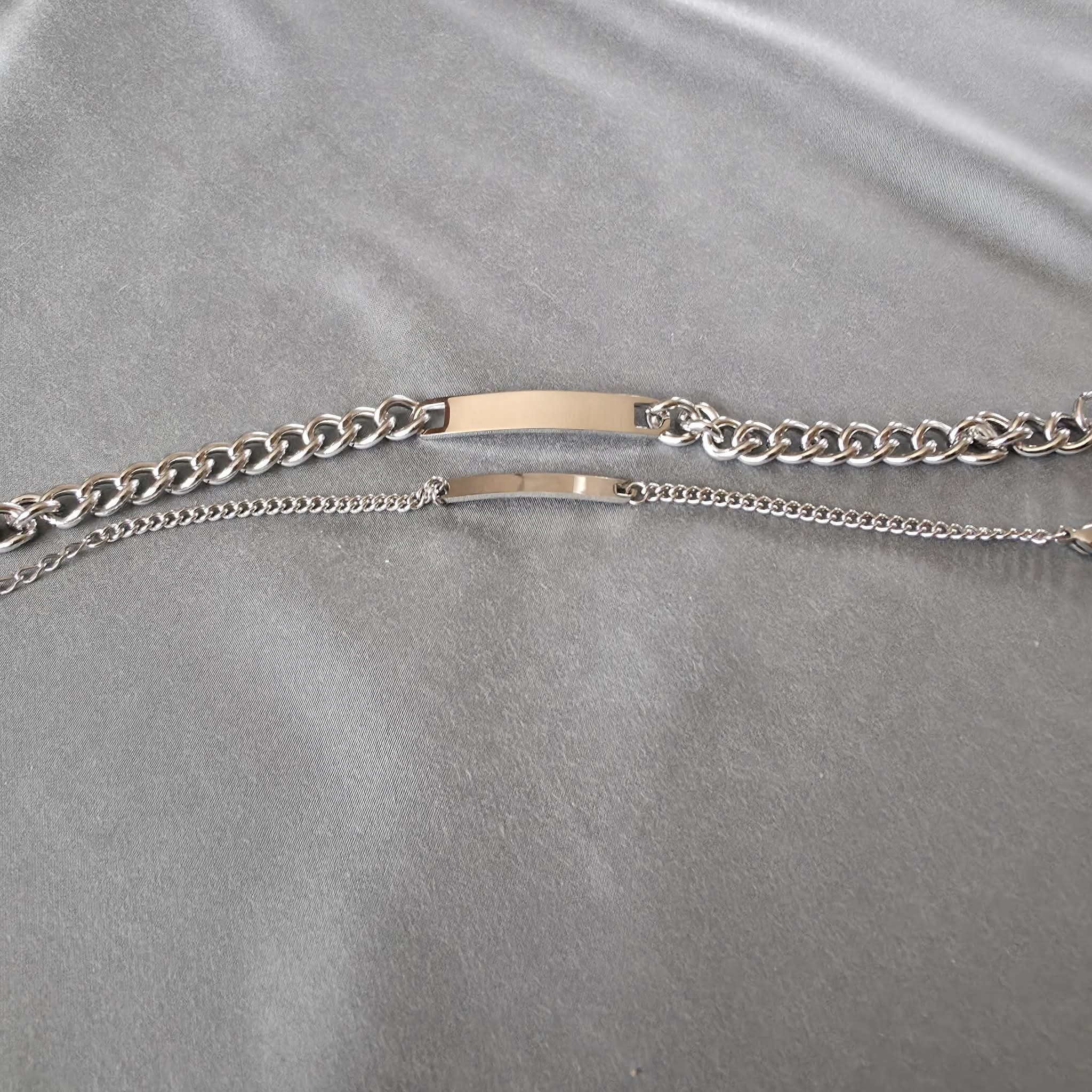 The Anchor Set - His & Hers ID Bar Bracelet Set