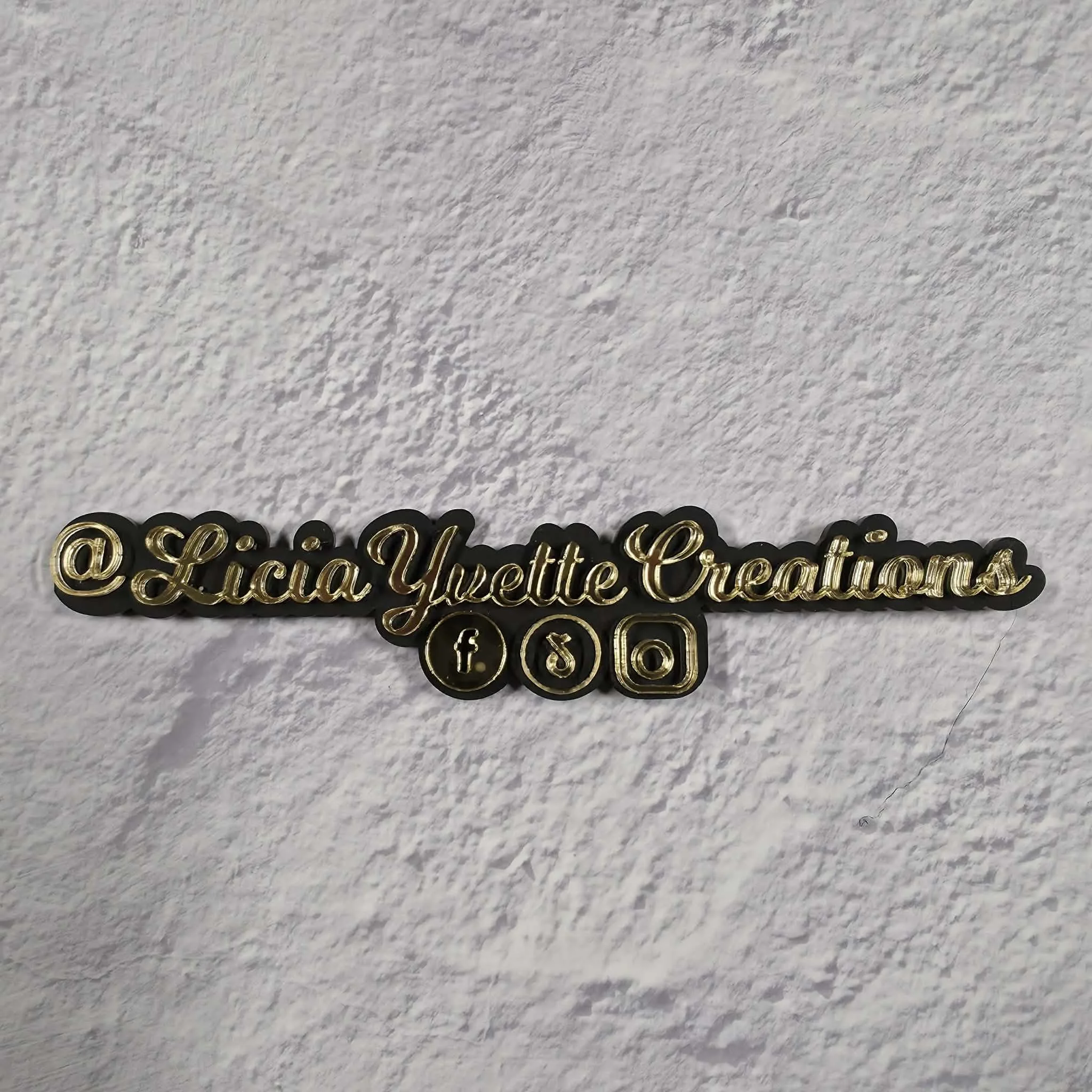 Custom Social Media Tag | Physical Watermark for Product Photos | 3D Printed or Acrylic