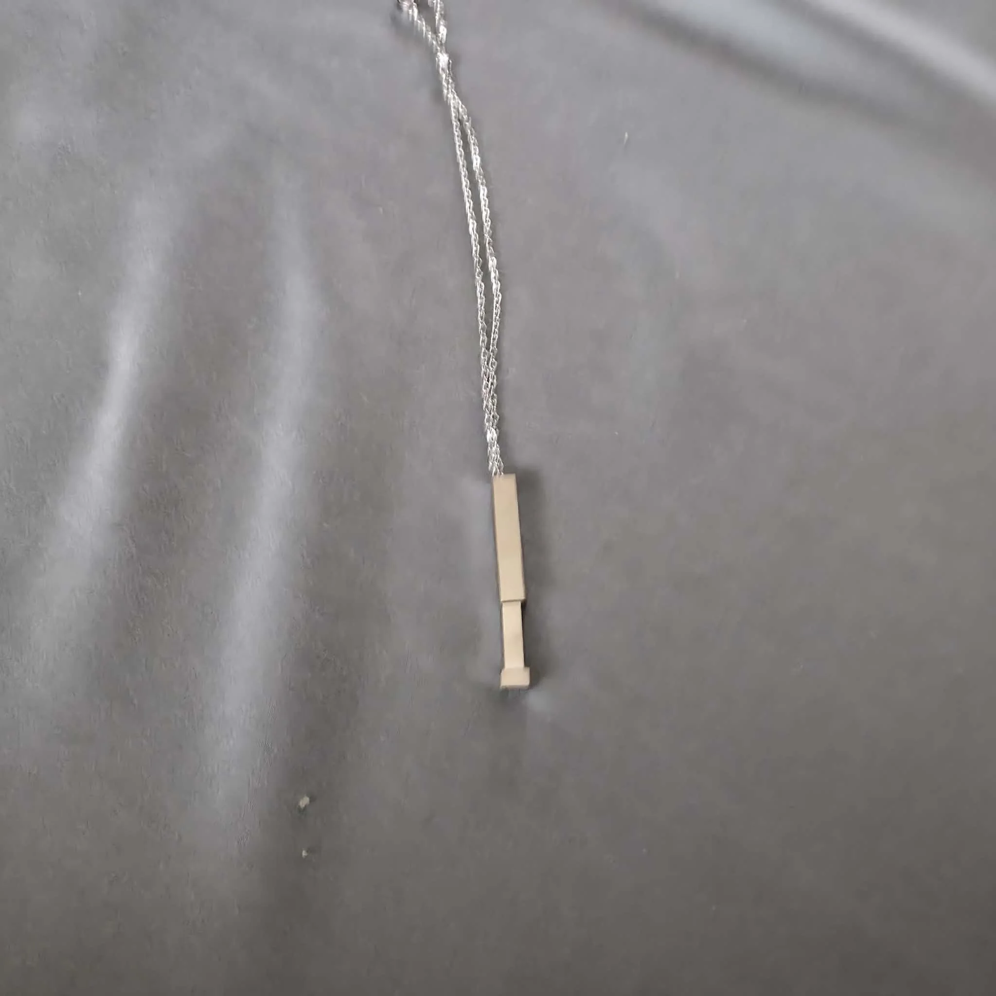 Secret Script Bar Necklace