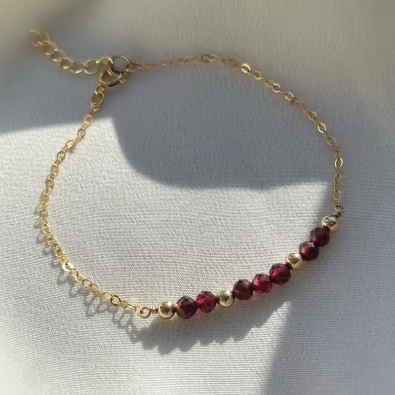 Birthstone-Inspired Beaded Chain Necklace