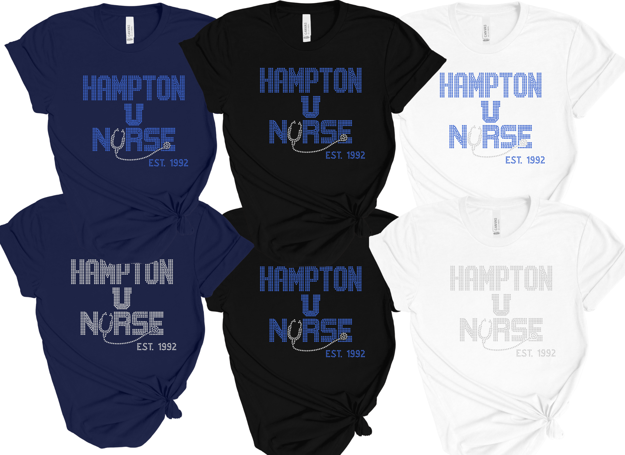 Hampton U Nurse Rhinestone Tee