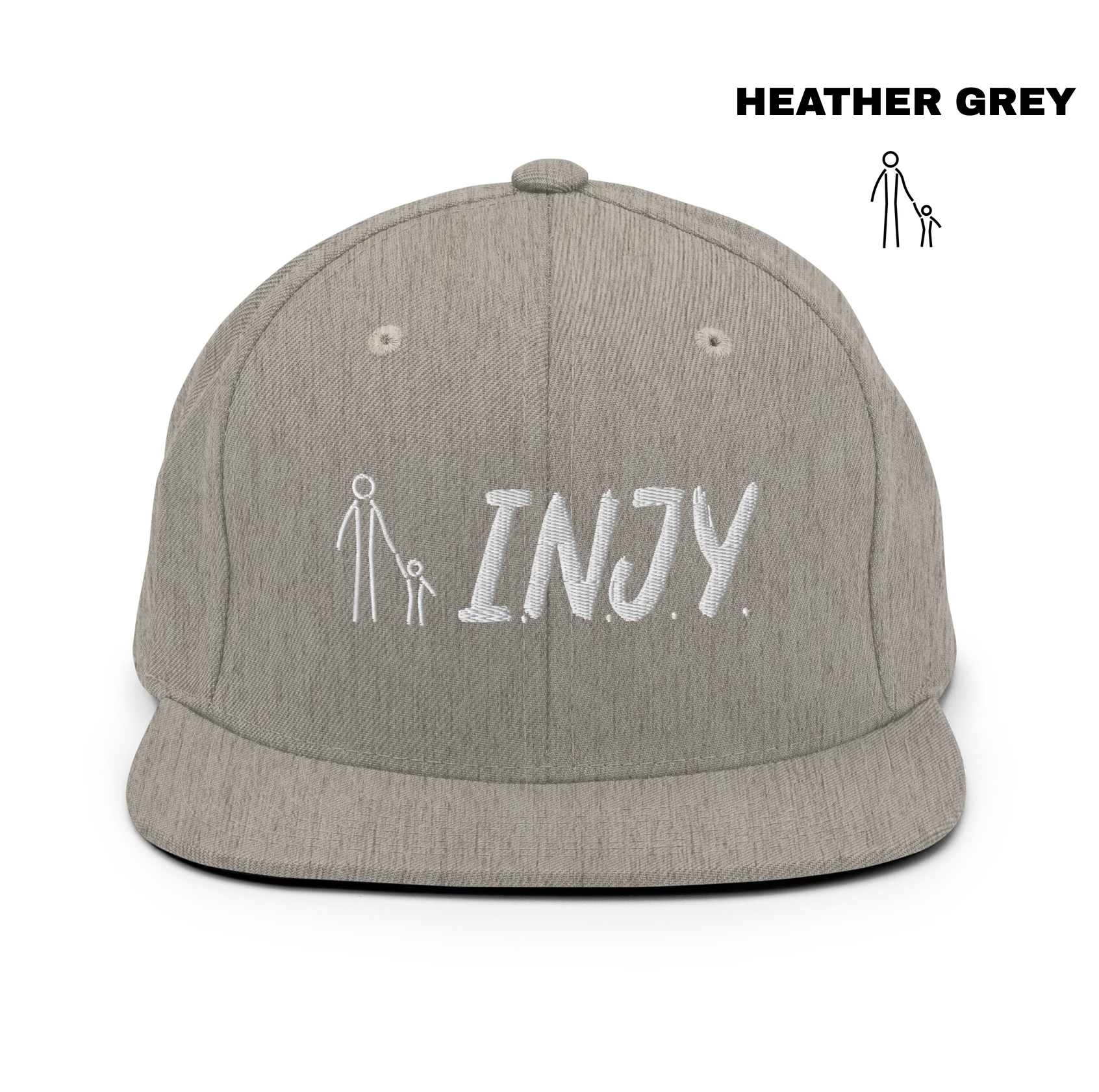 INJY Snapback - Heather Grey.png