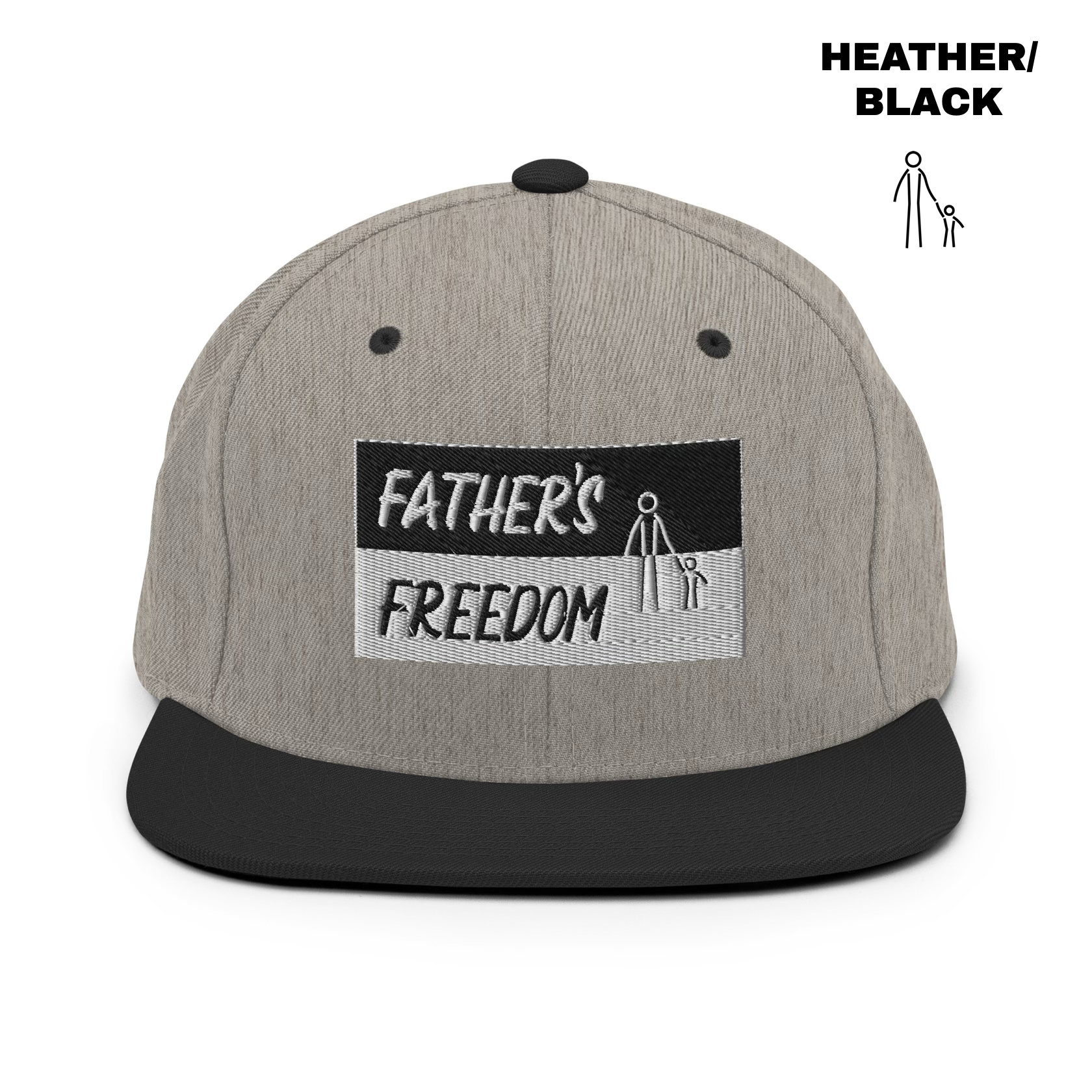 Father's Freedom Snapback - Heather Grey:Black.png
