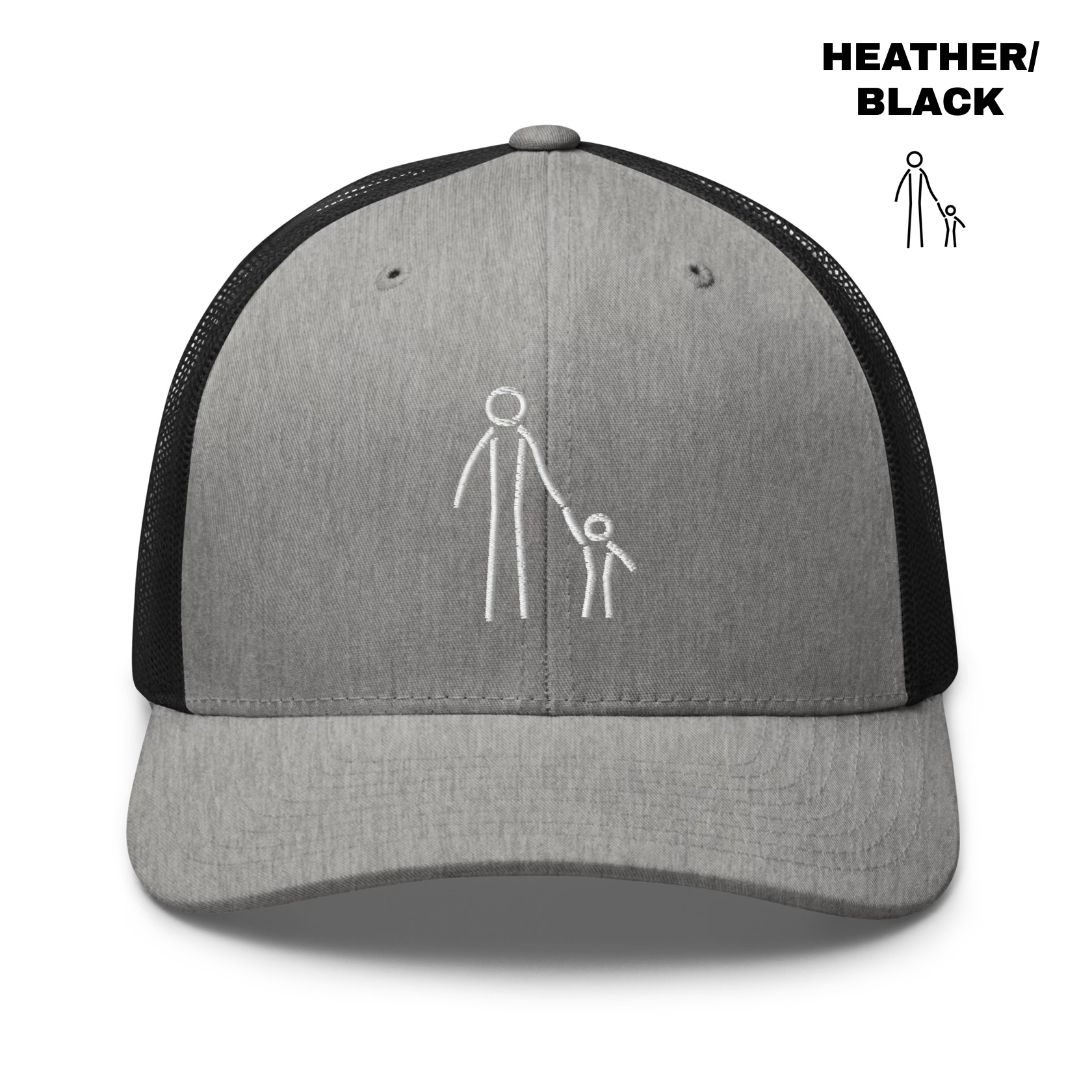Father & Child Trucker - Heather:Black.png