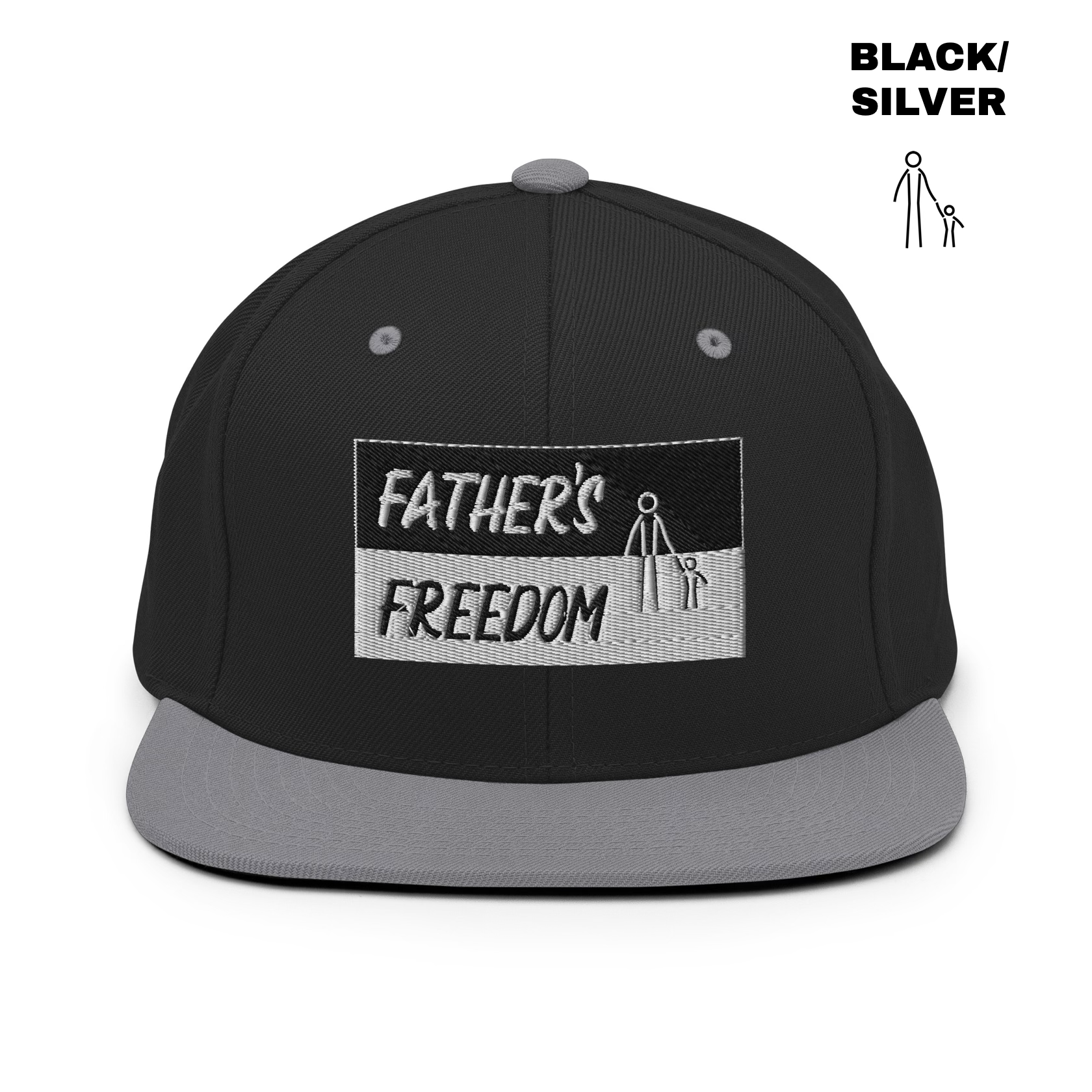 Father's Freedom Snapback - Black:Silver.png