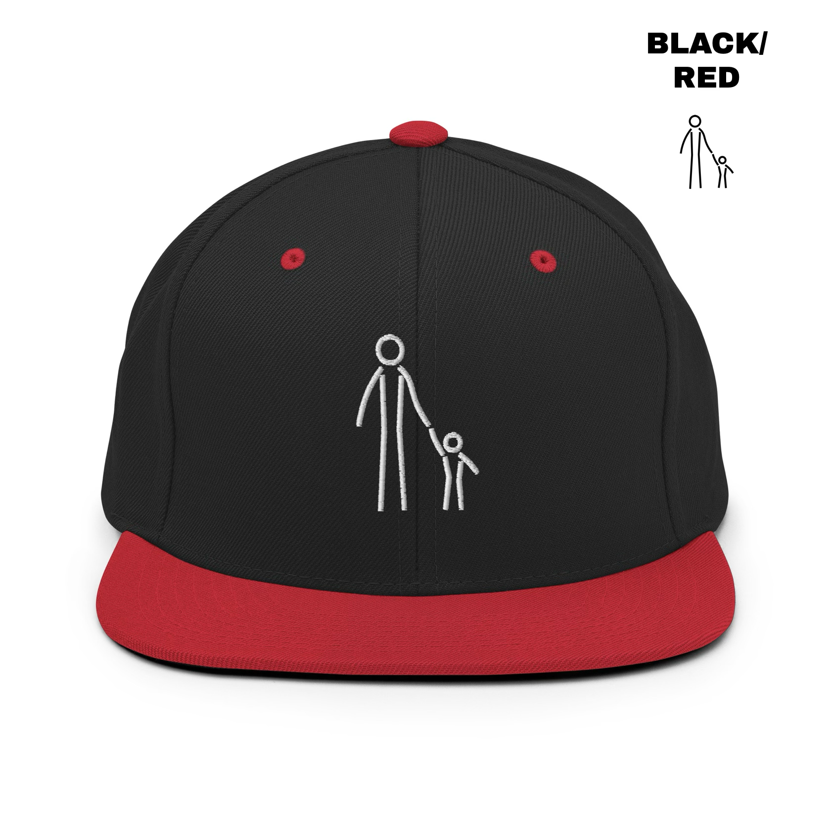 Father & Child Snapback - Black:Red.png