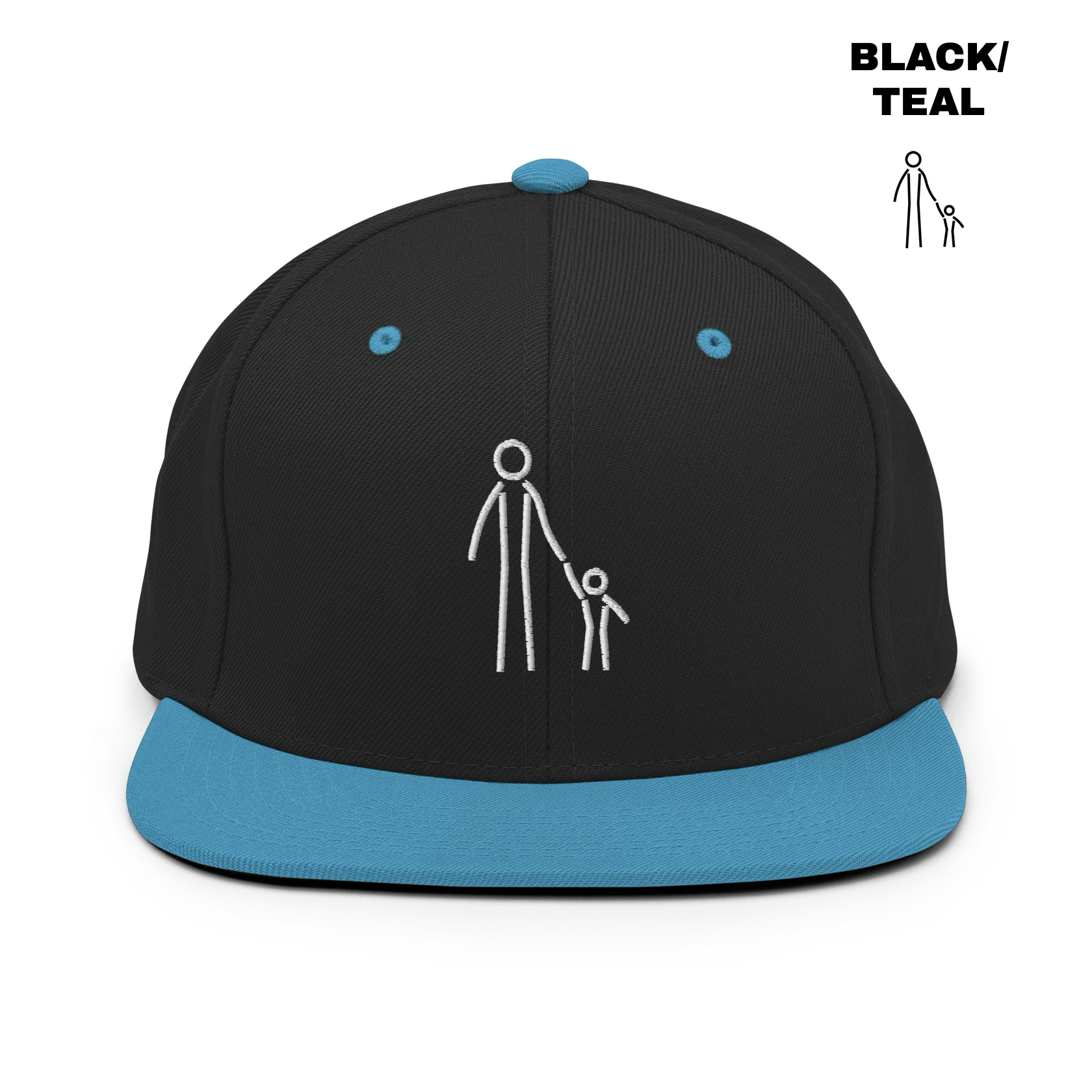 Father & Child Snapback - Black:Teal.png