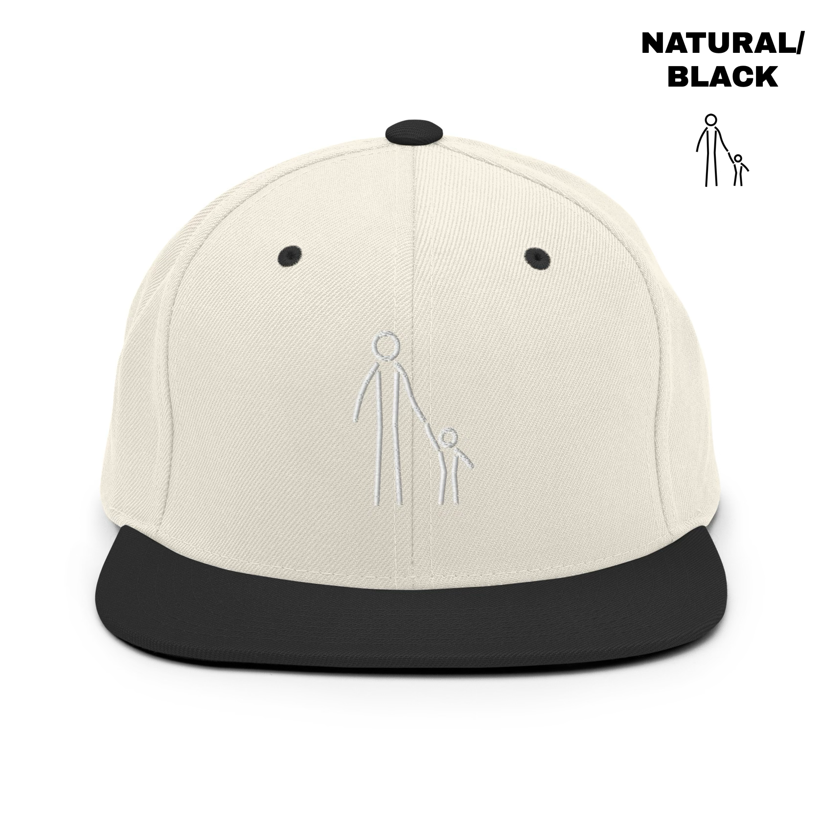 Father & Child Snapback - Natural:Black.png