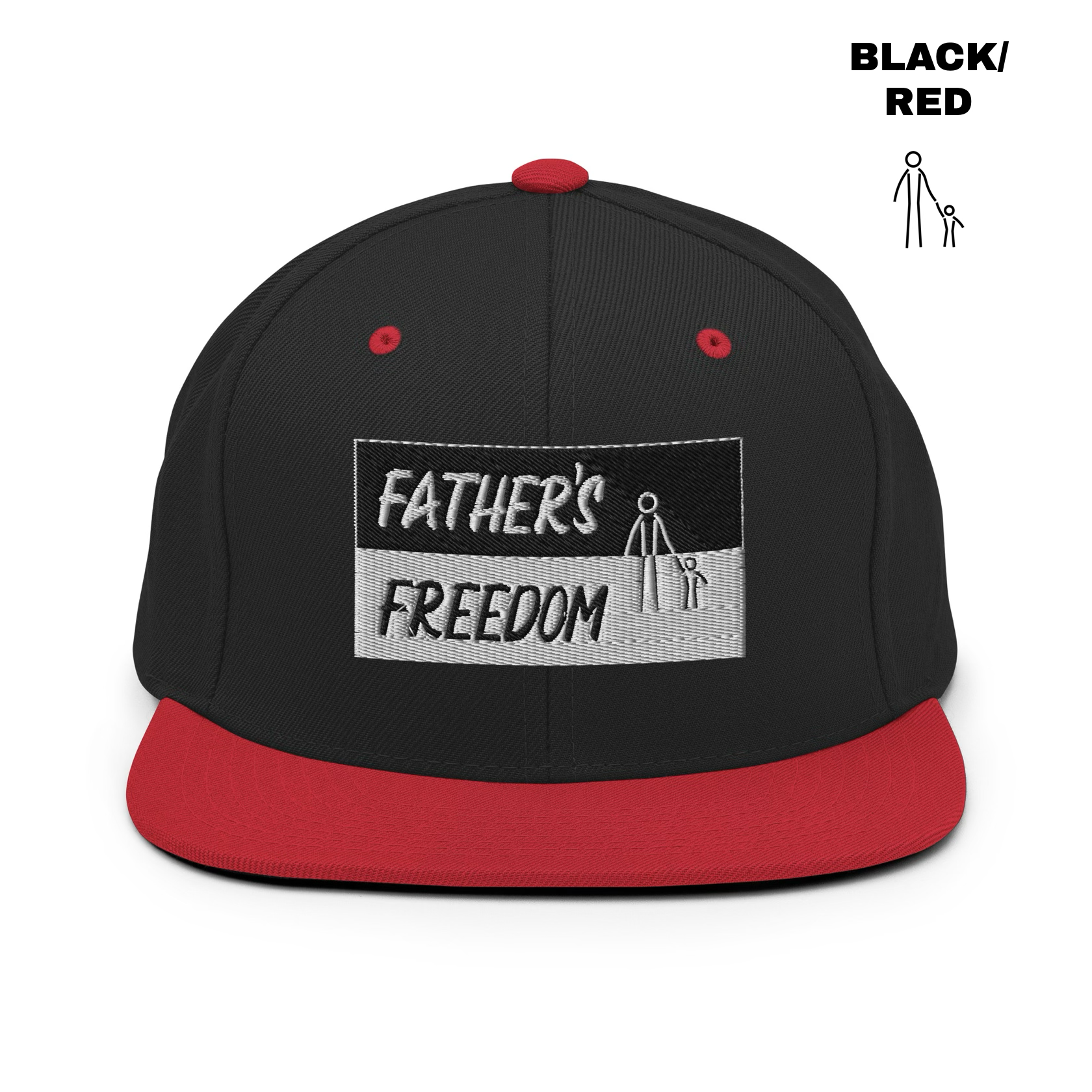 Father's Freedom Snapback - Black:Red.png