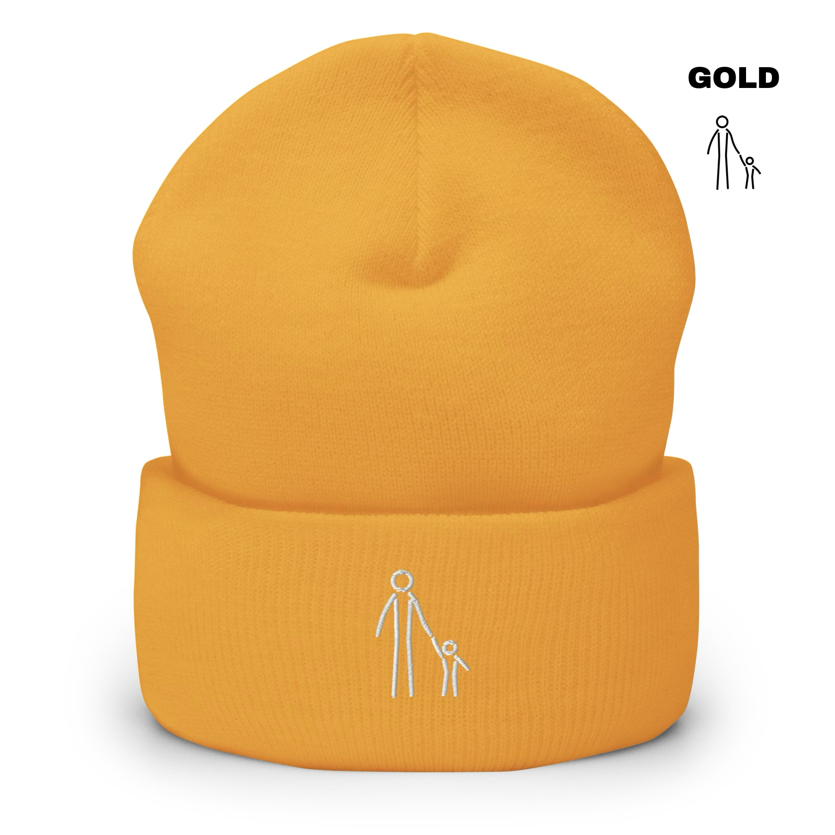 Father & Child Cuffed Beanie - Gold.png