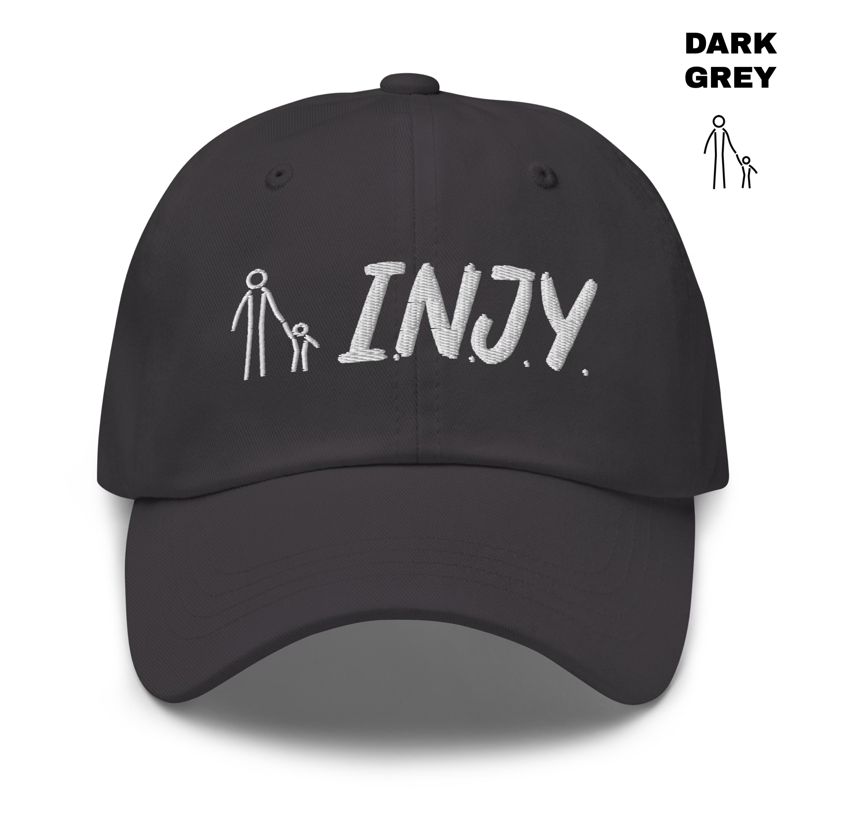 INJY Dad Hat - Dark Grey.png