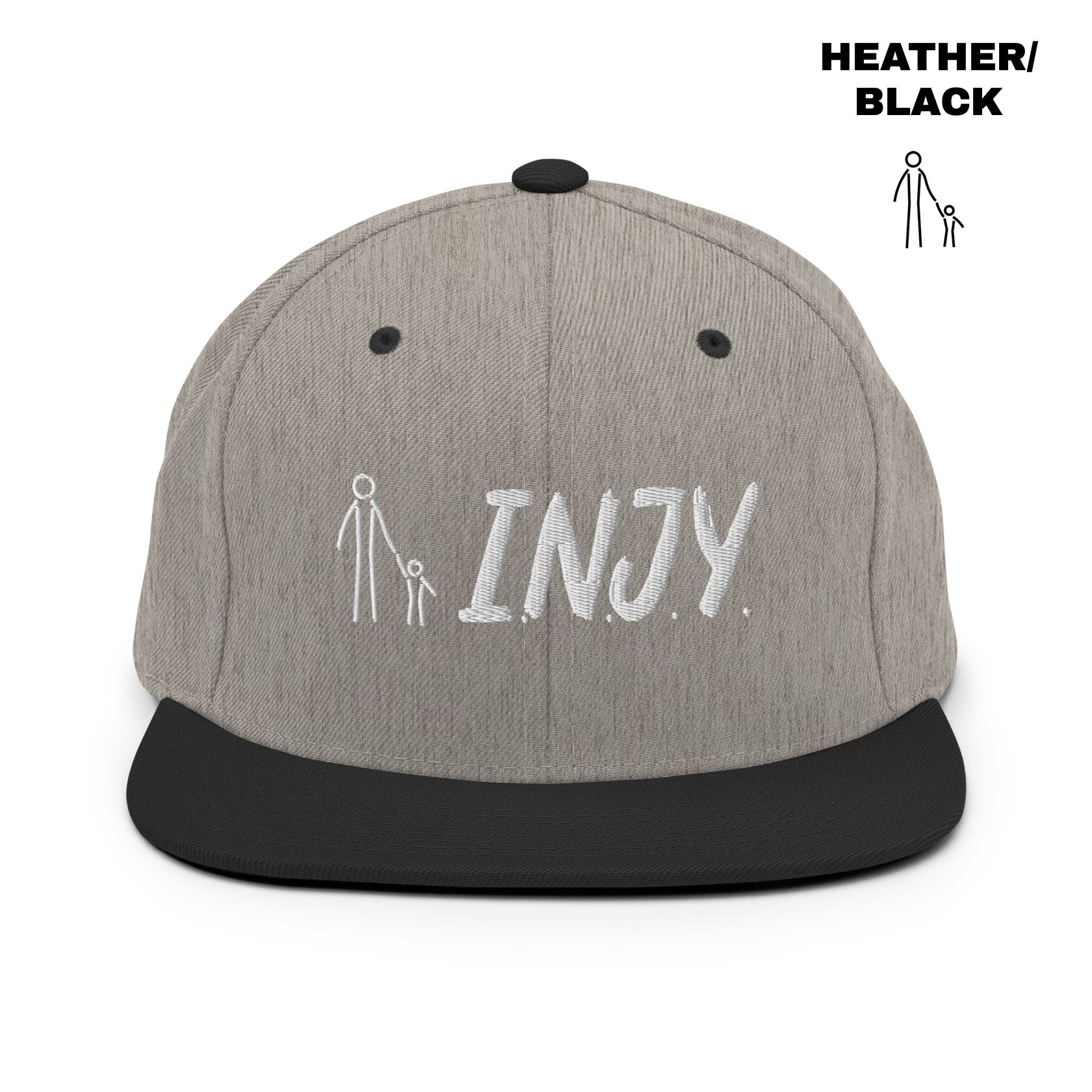 INJY Snapback - Heather Grey:Black.png