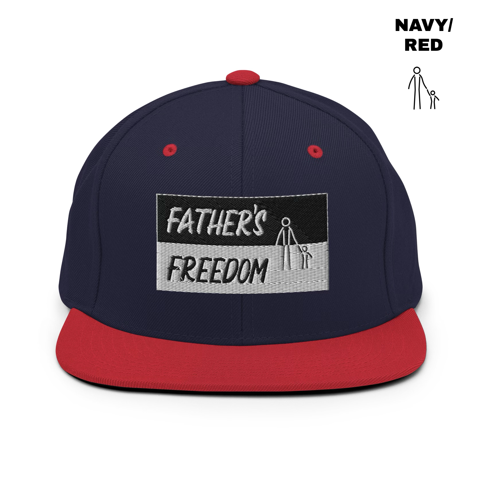Father's Freedom Snapback - Navy:Red.png