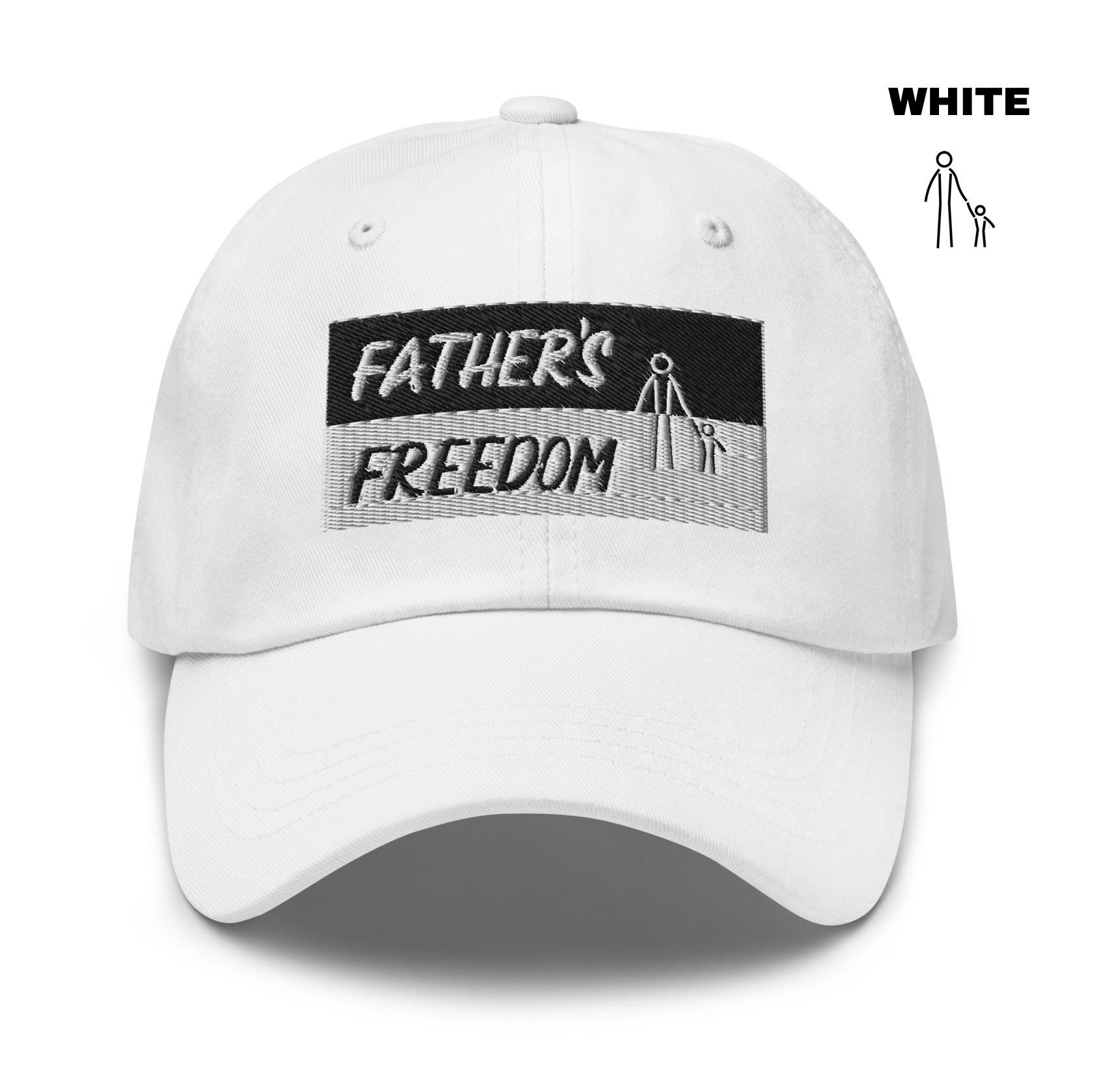 Father's Freedom Dad Hat - White.png