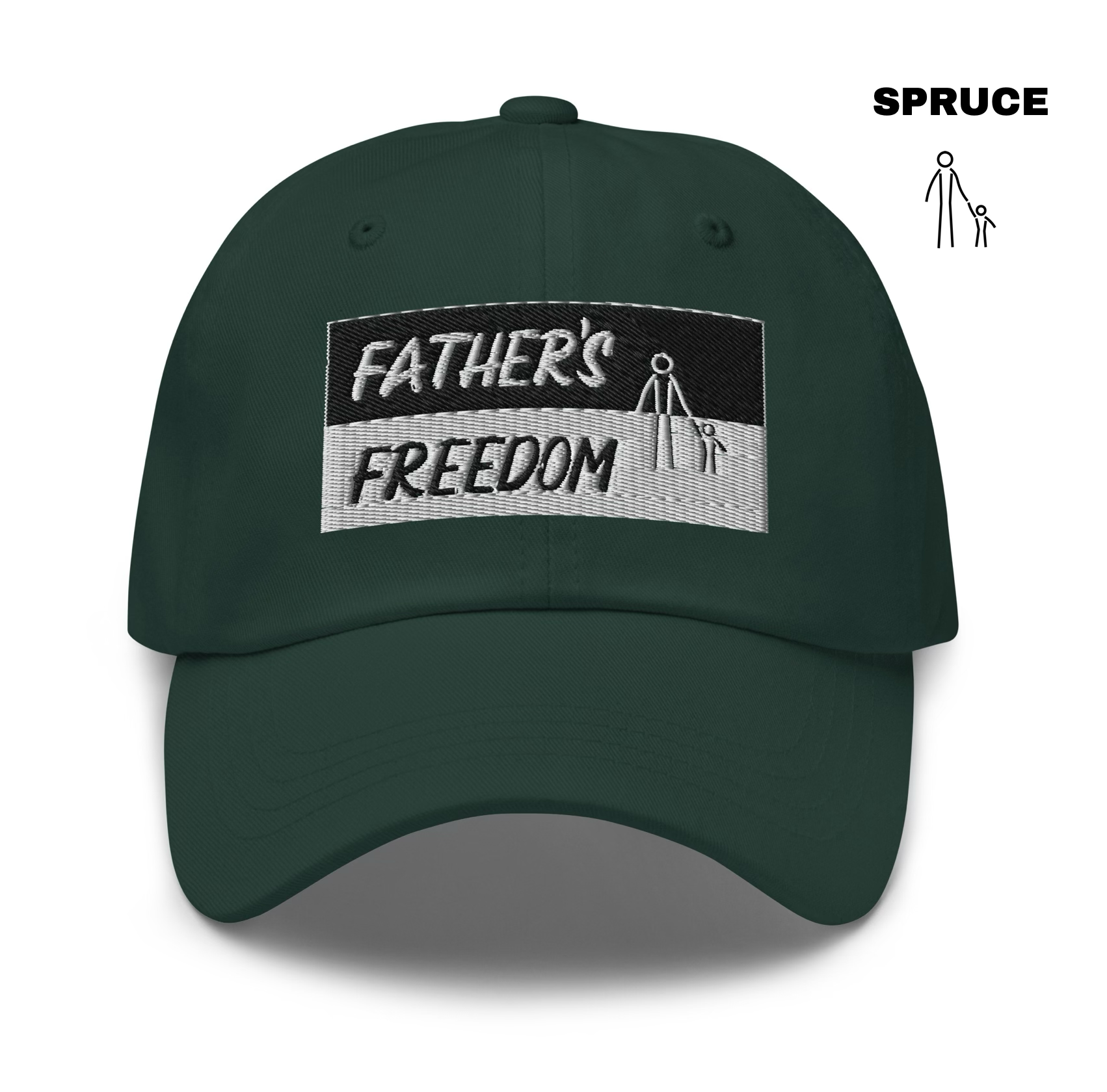 Father's Freedom Dad Hat - Spruce.png