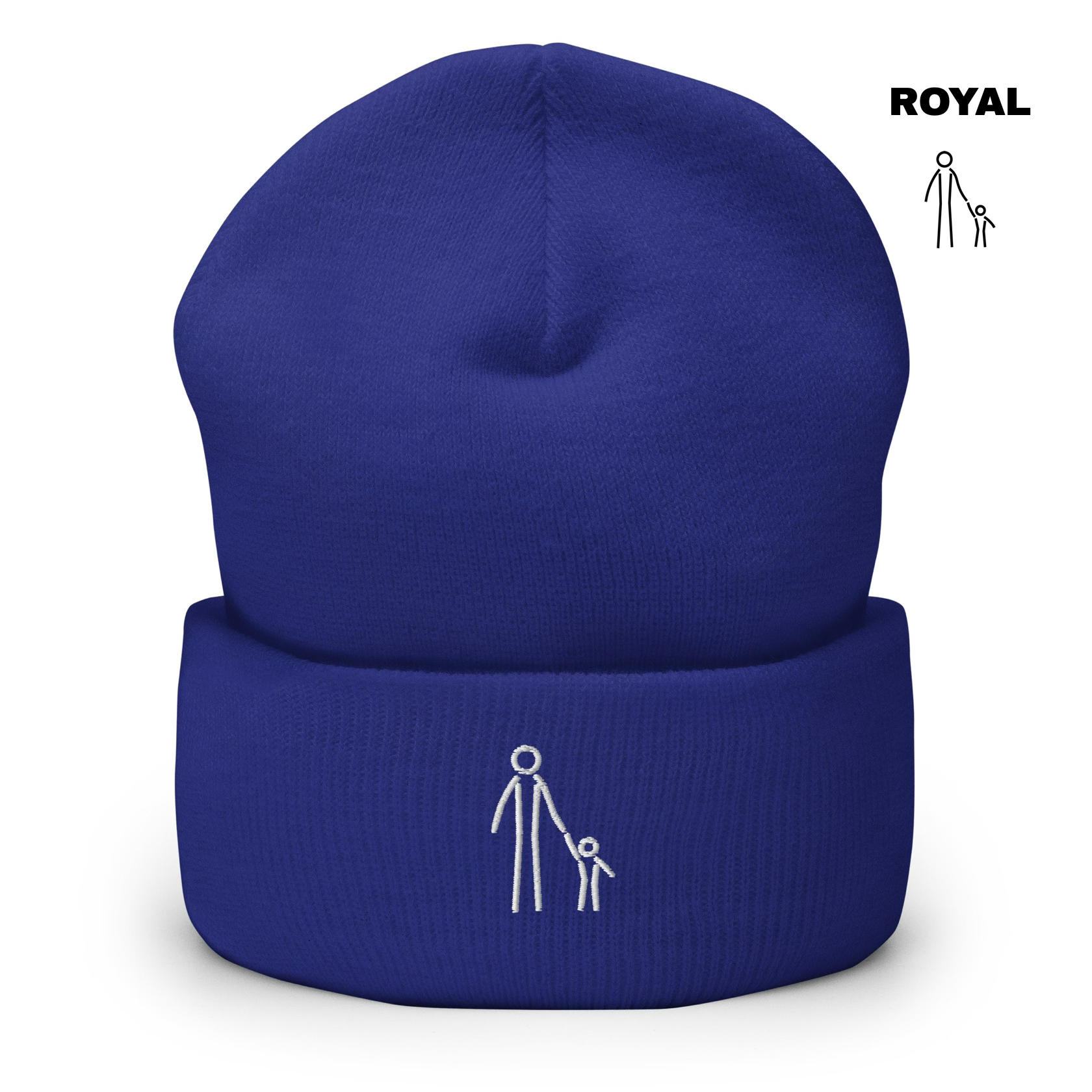 Father & Child Cuffed Beanie - Royal.png