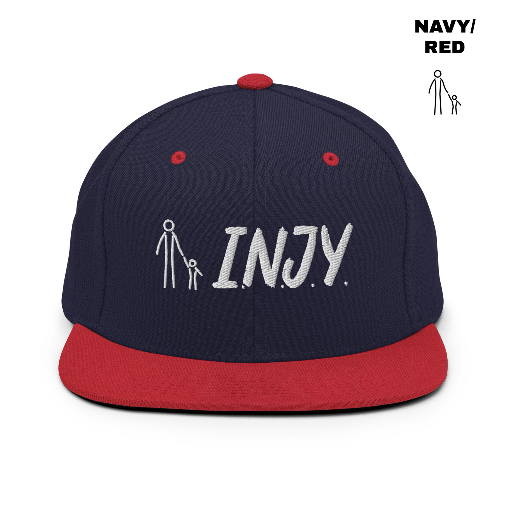 INJY Snapback - Navy:Red.png