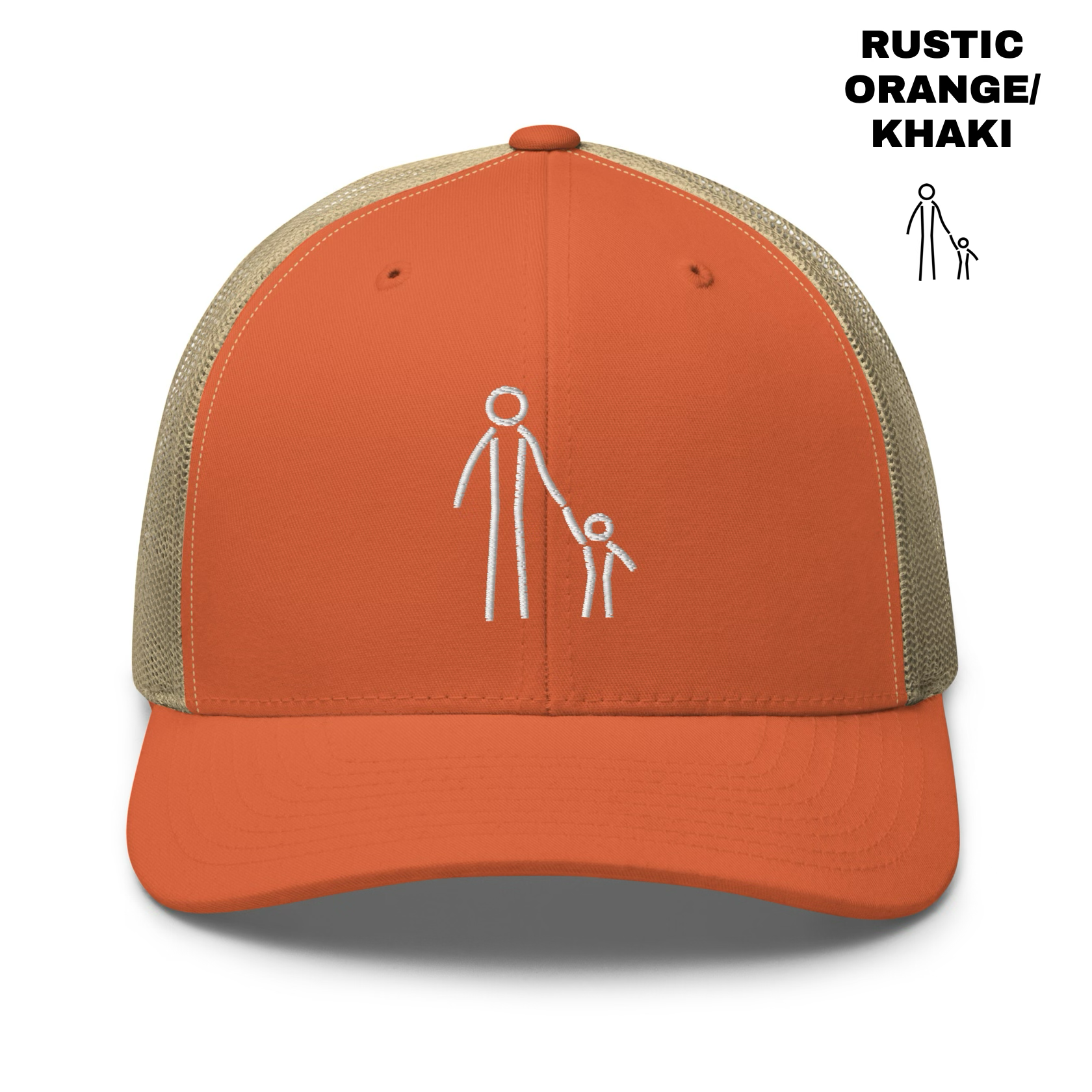 Father & Child Trucker - Rustic Orange:Khaki.png