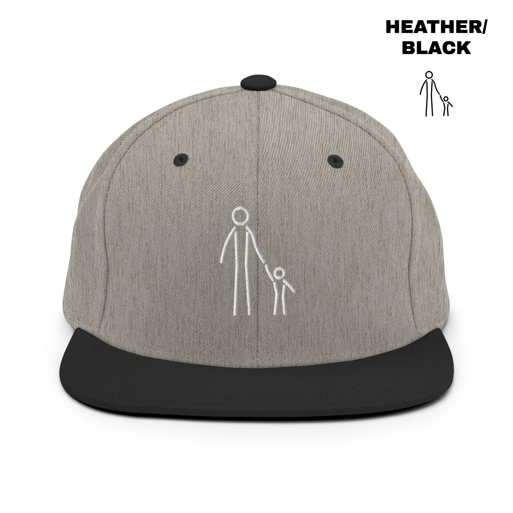 Father & Child Snapback - Heather Grey:Black.png