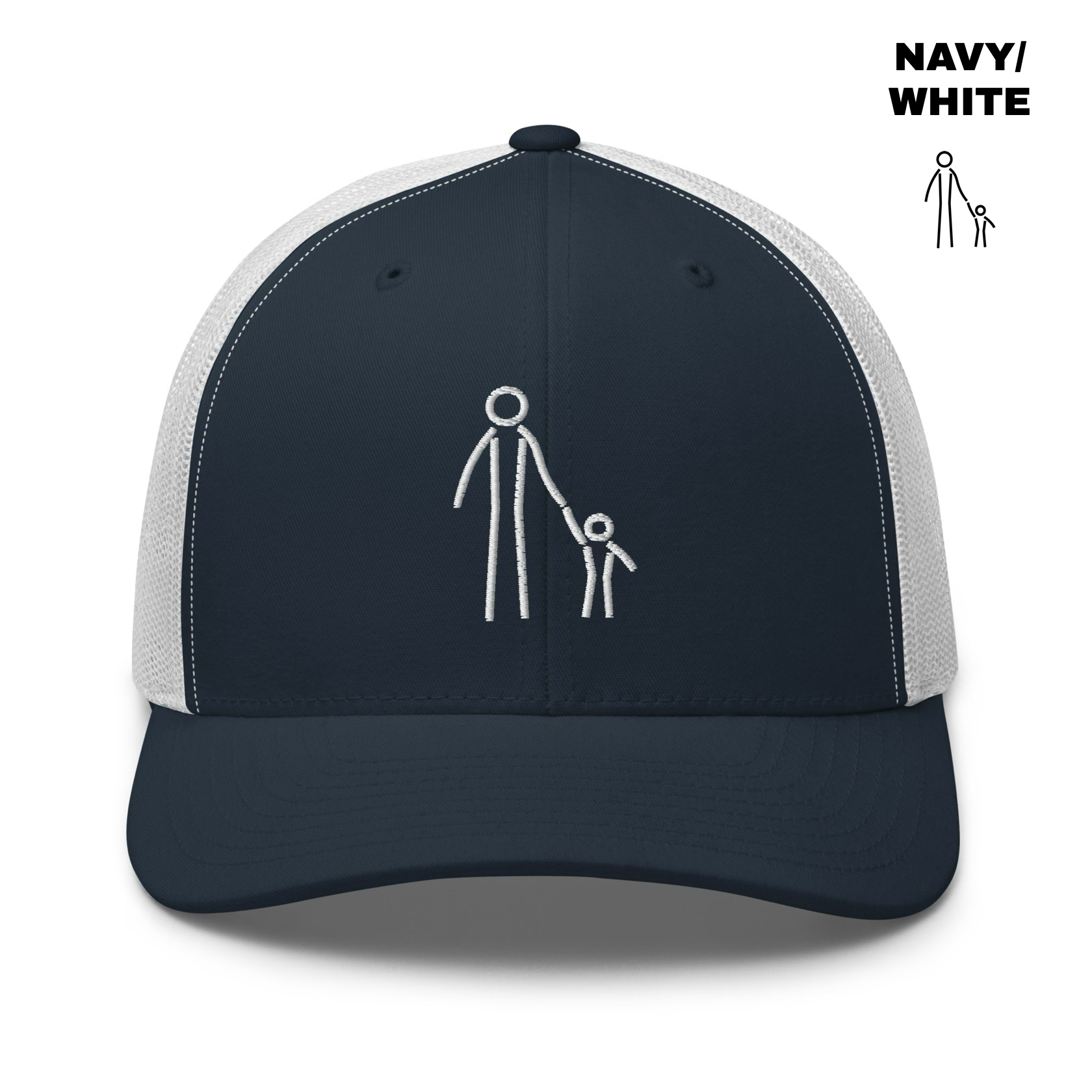 Father & Child Trucker - Navy:White.png