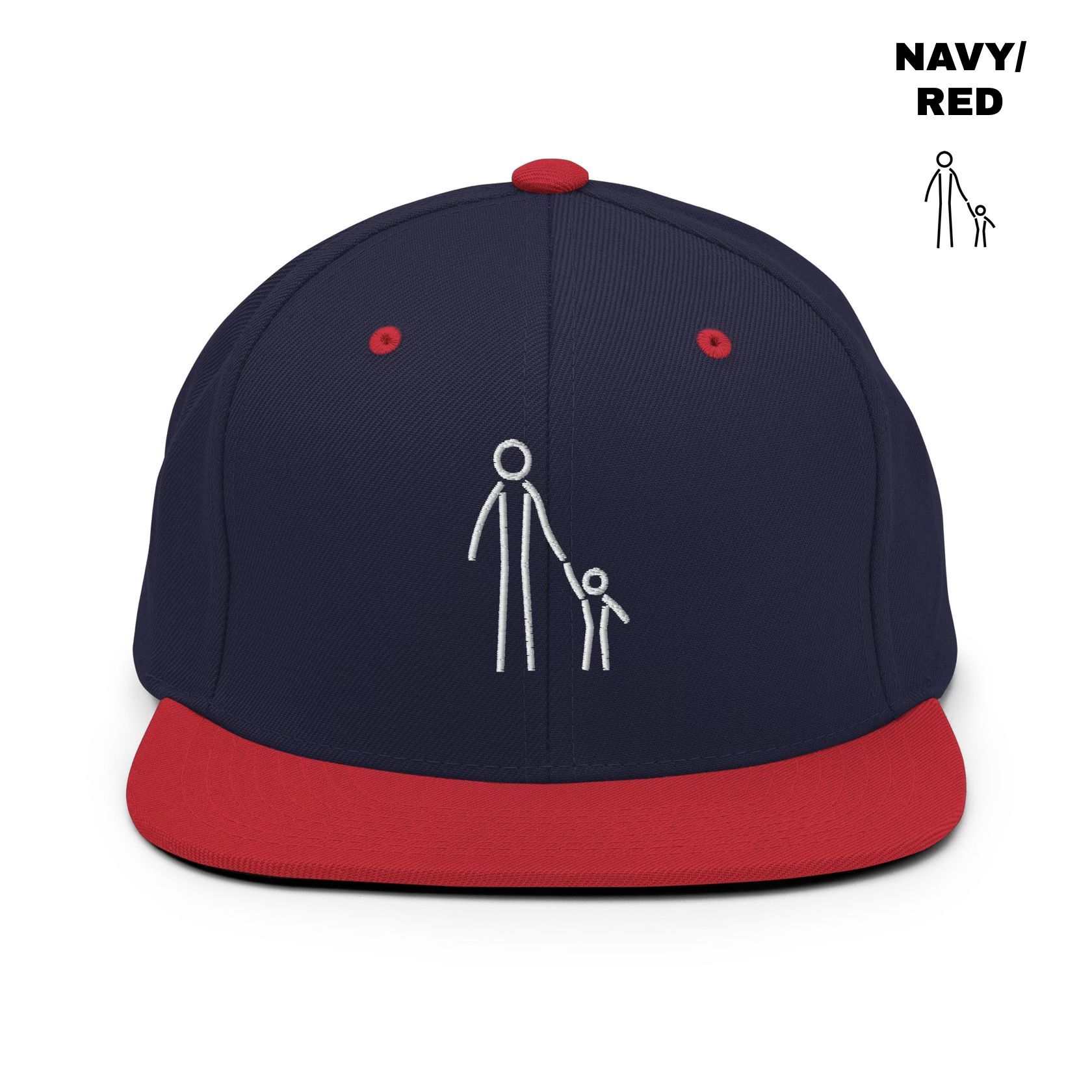 Father & Child Snapback - Navy:Red.png