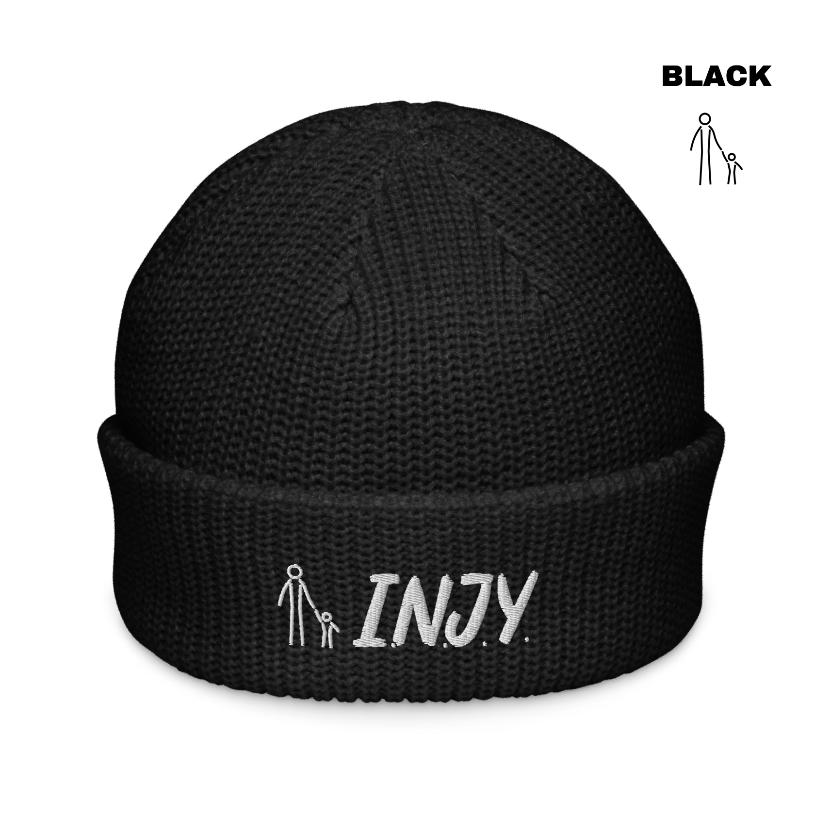 INJY Fisherman Beanie - Black.png