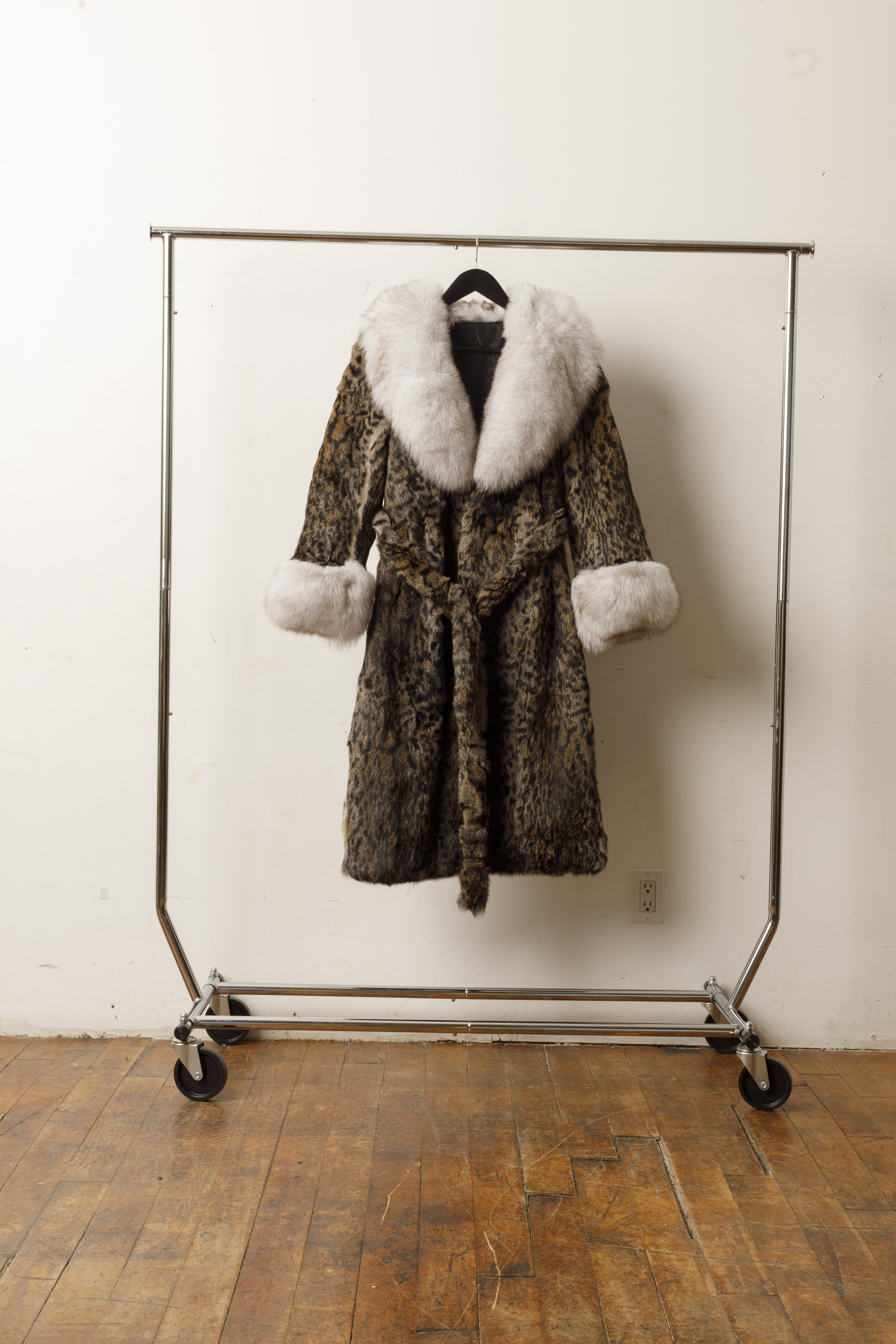CUSTOM CHEETAH PRINT FOX FUR COAT