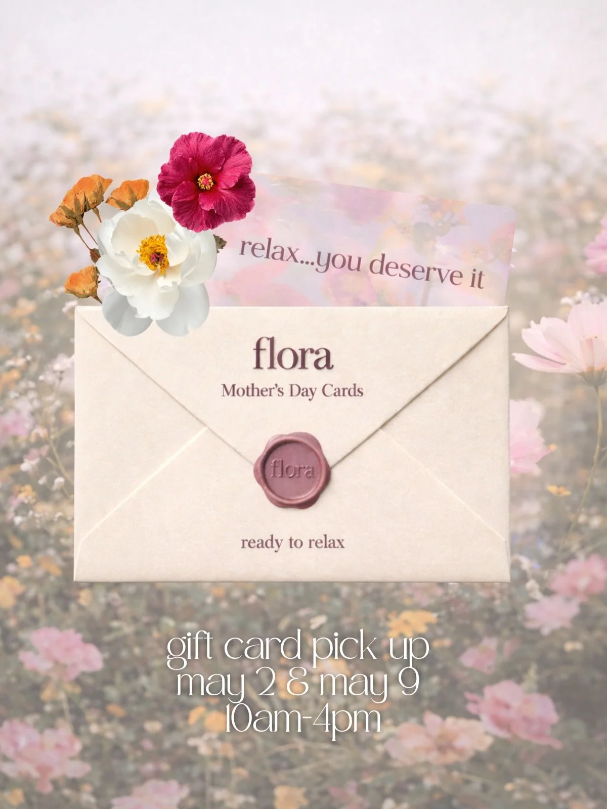 We&rsquo;ve got Mother&rsquo;s Day Covered. 🌸🩷

Last minute or planned ahead
We got you (and your mama) ✨

Pick up a physical gift card at Flora:
May 2 &amp; May 9
10am&ndash;4pm

Or purchase online for our E gift cards 💌 Delivered instantly! 

#w