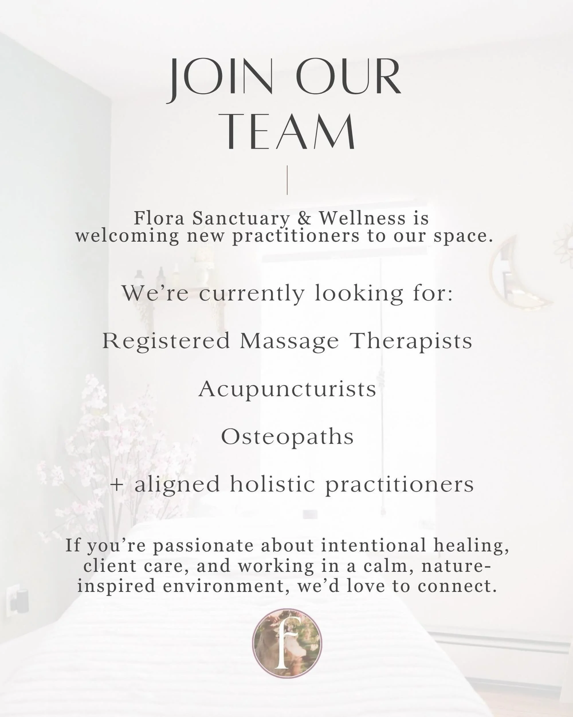 Looking to build your business? Do you have that entrepreneur spirit? Let us help you. At Flora Sanctuary and wellness we operate in the best interest of the client and practitioner. Our commitment to providing a safe, supportive environment is refle