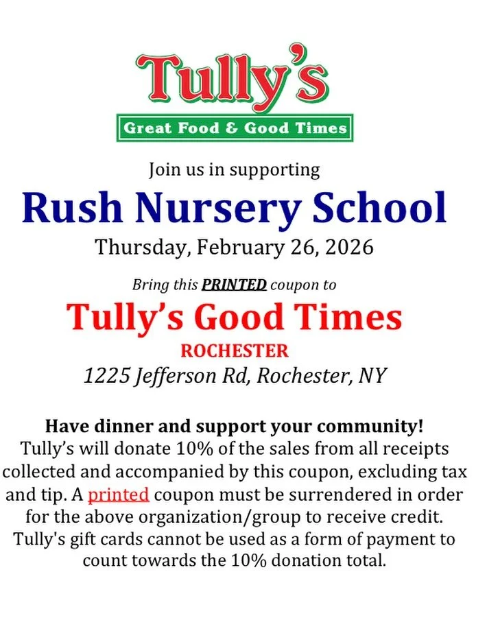 🍽️ Visit Tully&rsquo;s any time tomorrow, Thursday 2/26 and present this flyer to support RNS. Dine in or take out all day 🍗🍔. 

It&rsquo;s easy and delicious to give back! 🫶