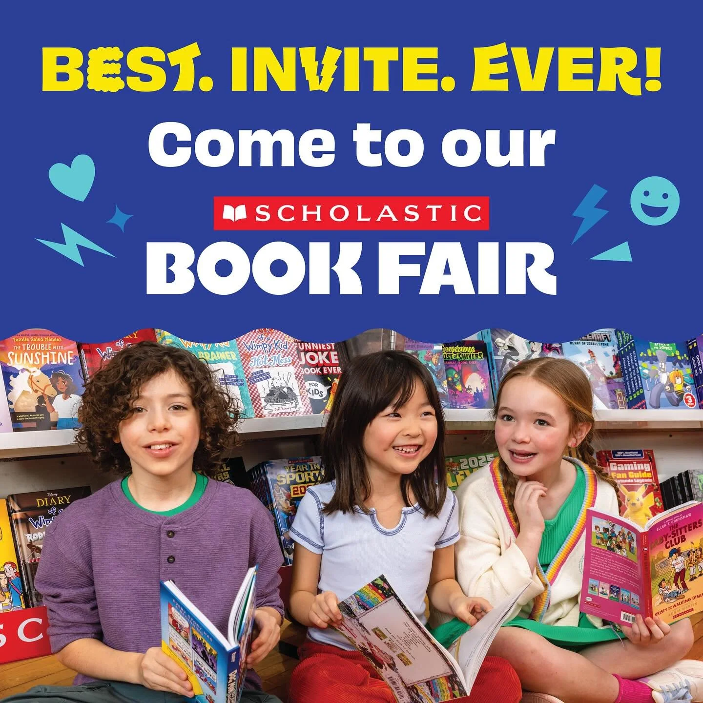 ✨📖 Book Fair magic starts at RNS! 📚✨

Students and families are invited to shop our Scholastic Book Fair March 2 - March 6! We will be open after classes from 11:30-12:15 and 2:30 - 3:15 in the sanctuary all week. You can also shop the fair during 