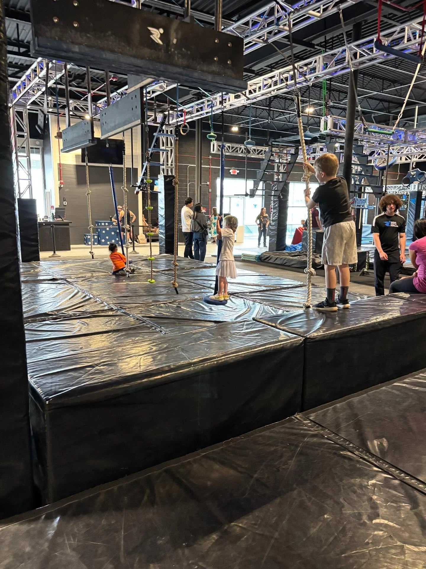 So much energy at our RNS Family Climb &amp; Play @roccityninja today! 💥🥷

30+ kids and their families spent the afternoon climbing, swinging, crashing and crawling. There were tons of proud, &ldquo;I did it!&rdquo; moments and fearless attempts. E