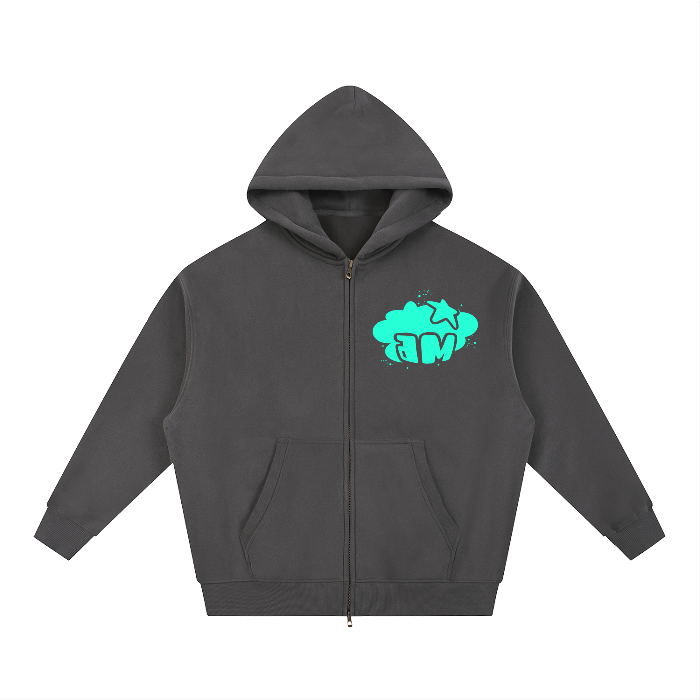 Ataraxia Maxima/Reverie Boxy Fleece Dbl Zip Hoodie