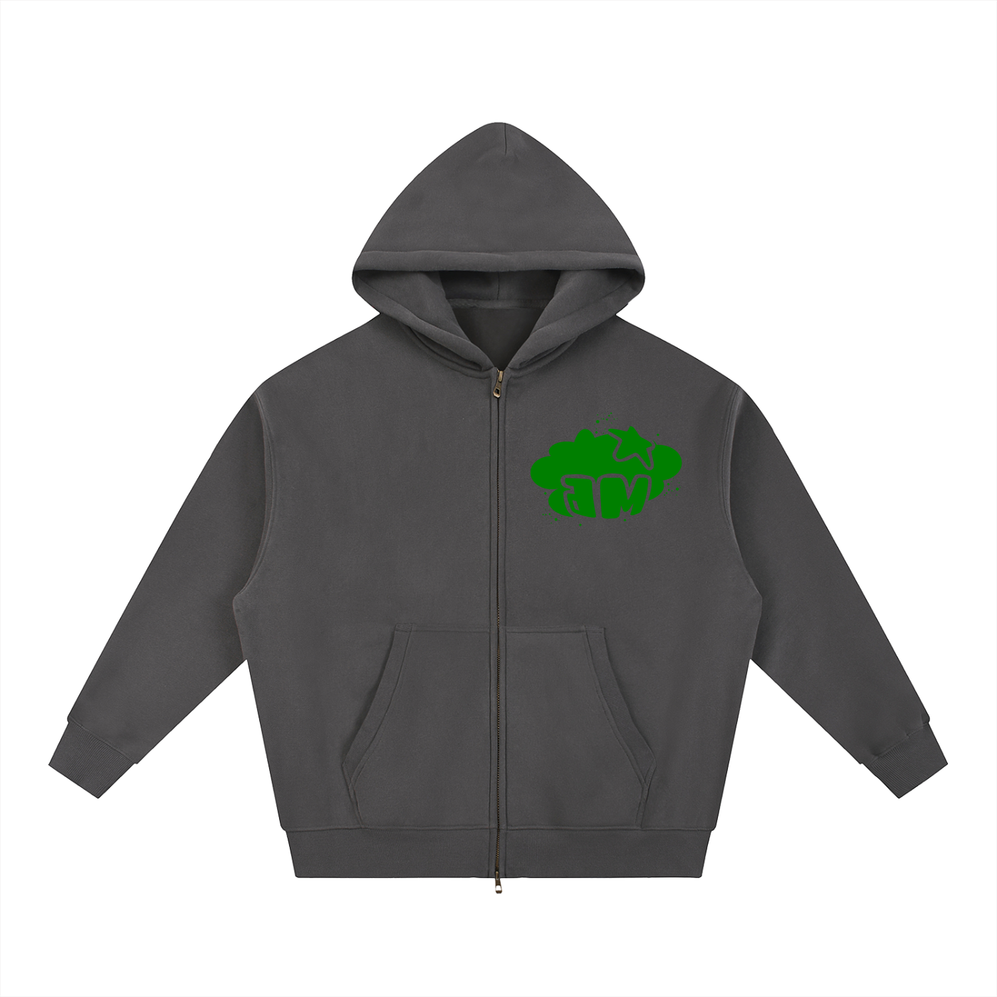 Time Warp Boxy Fleece Dbl Zip Hoodie