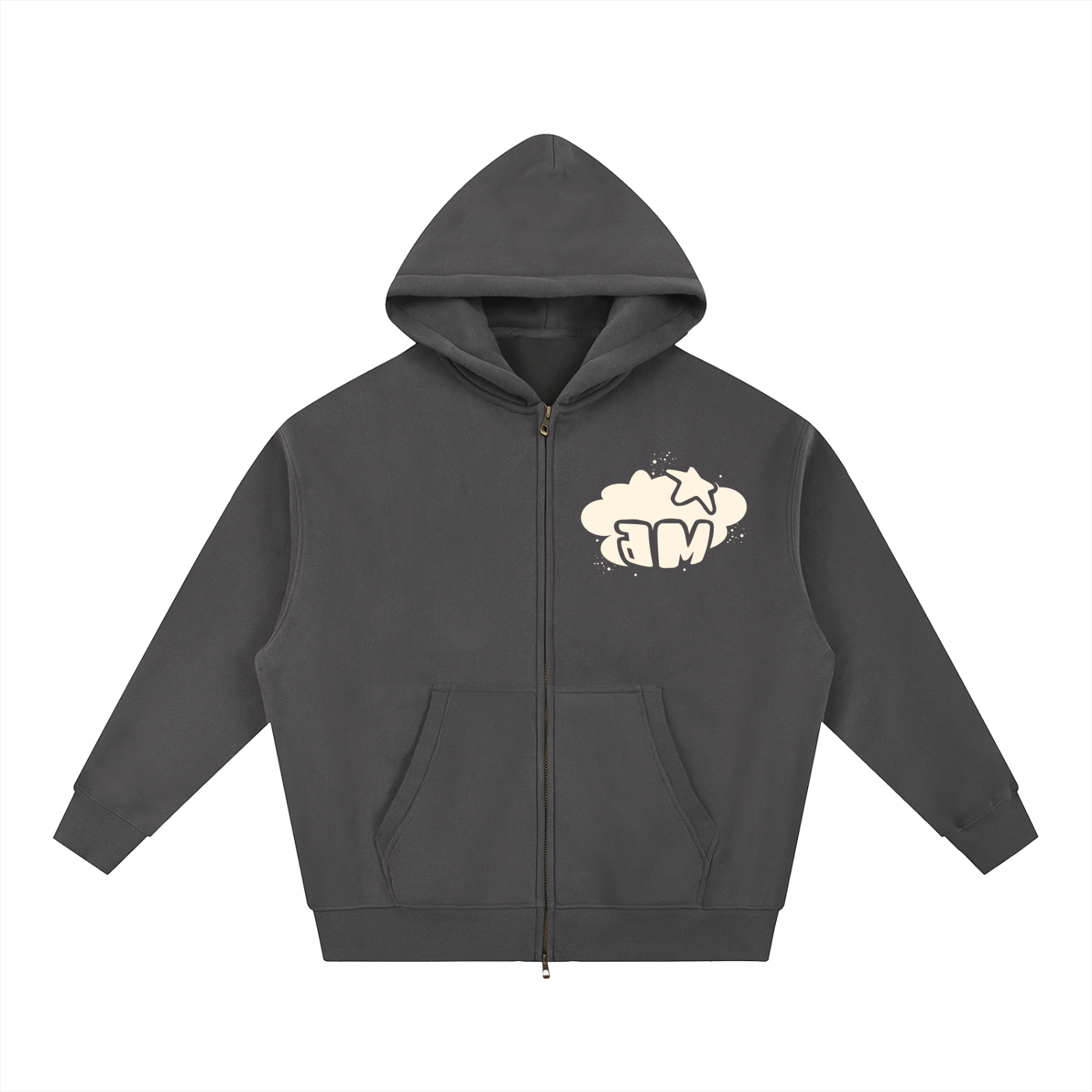 Pet Cemetery Boxy Fleece Dbl Zip Hoodie