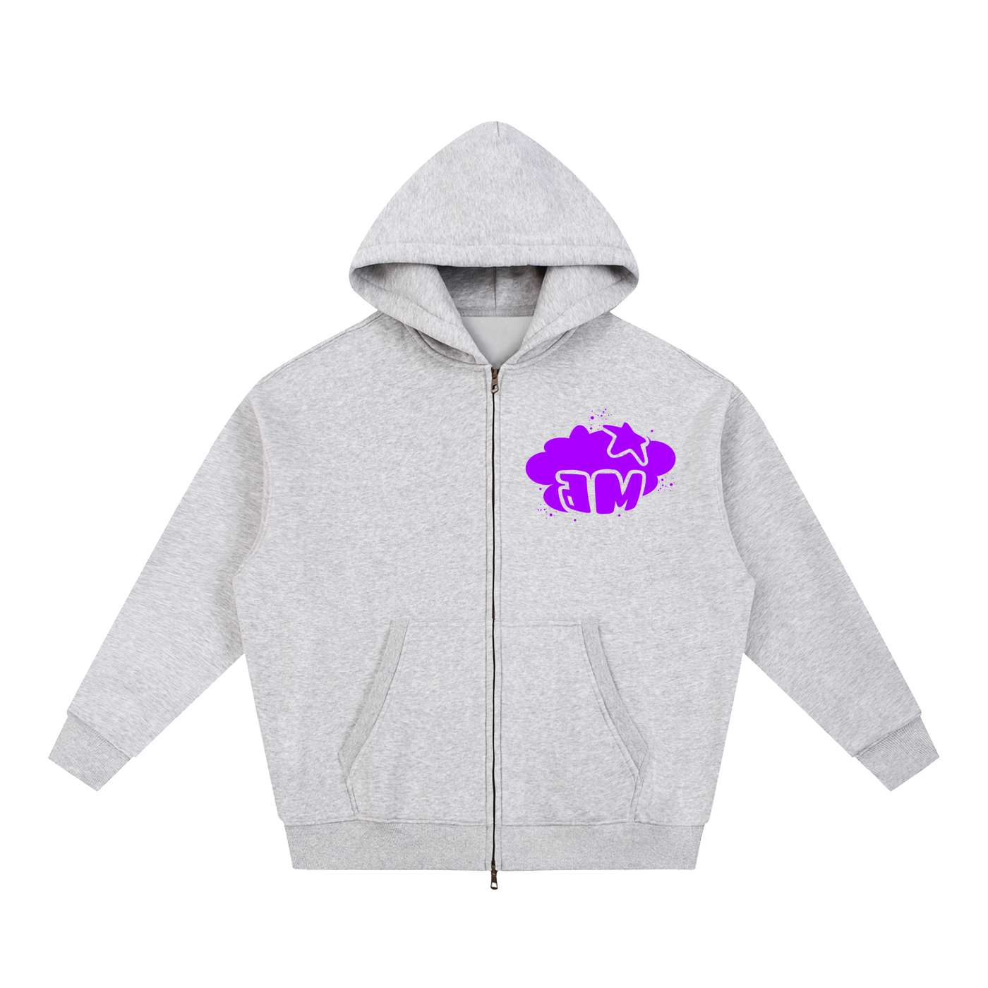 Self-Medicated Boxy Fleece Dbl Zip Hoodie